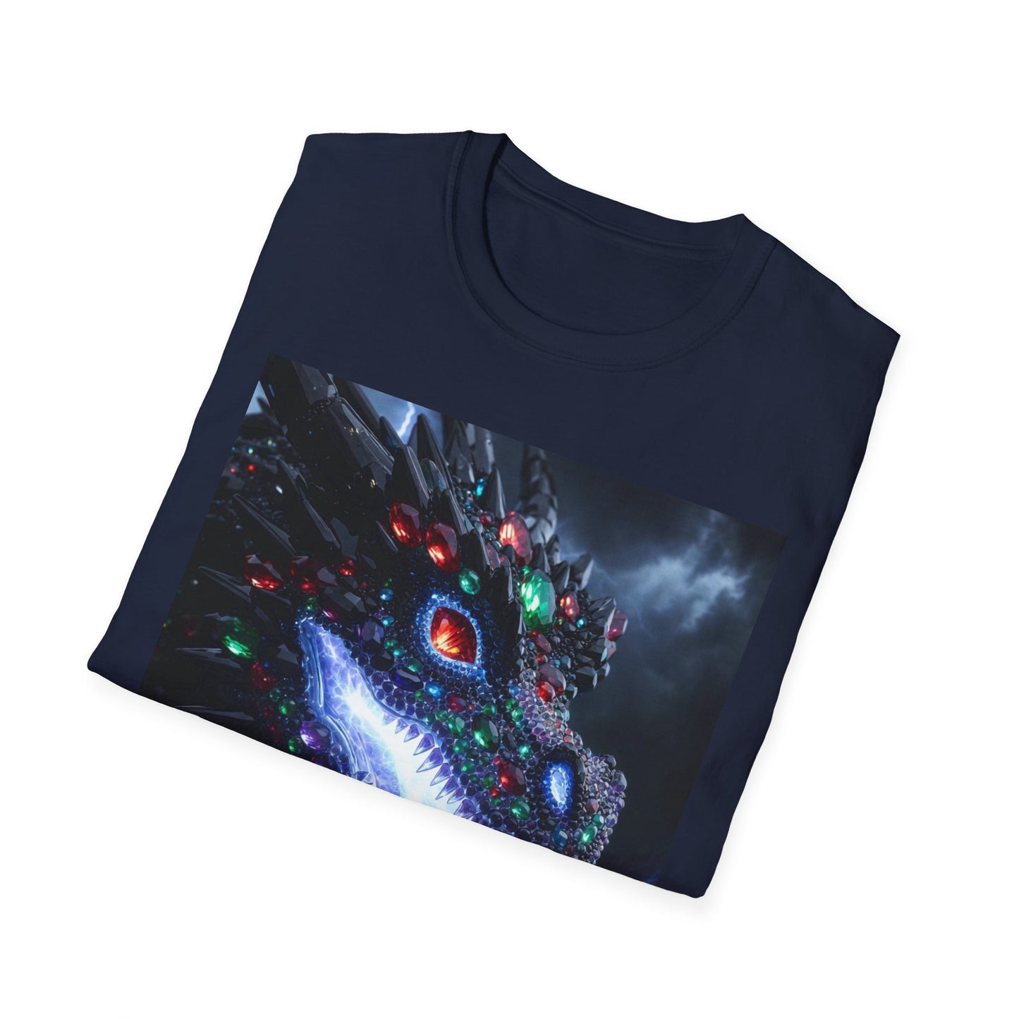 Cosmic Leviathan Shark T-Shirt — Neon Sci‑Fi Sea Monster Tee