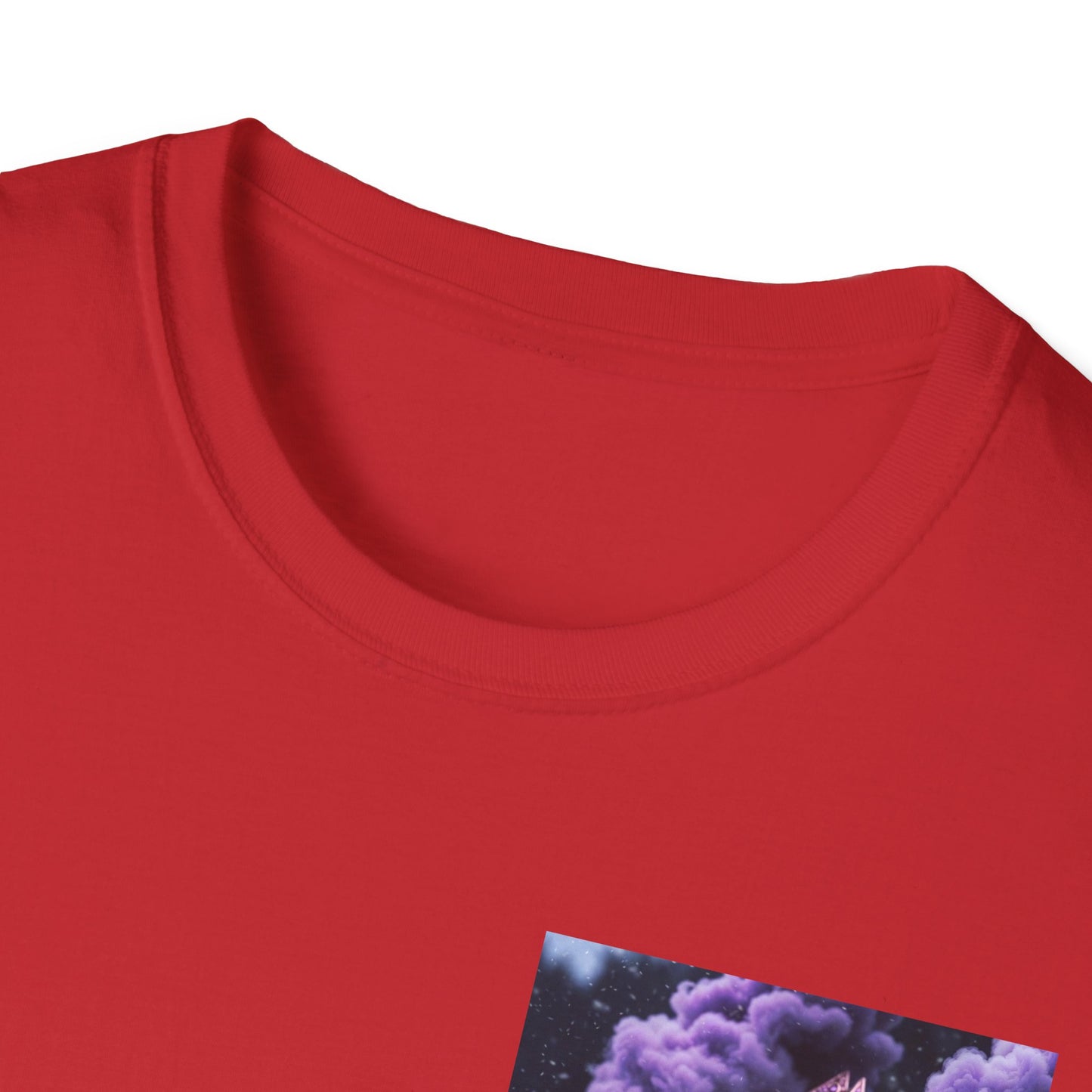 T-Shirt — Purple Nebula Tree Chest Pocket Graphic Tee