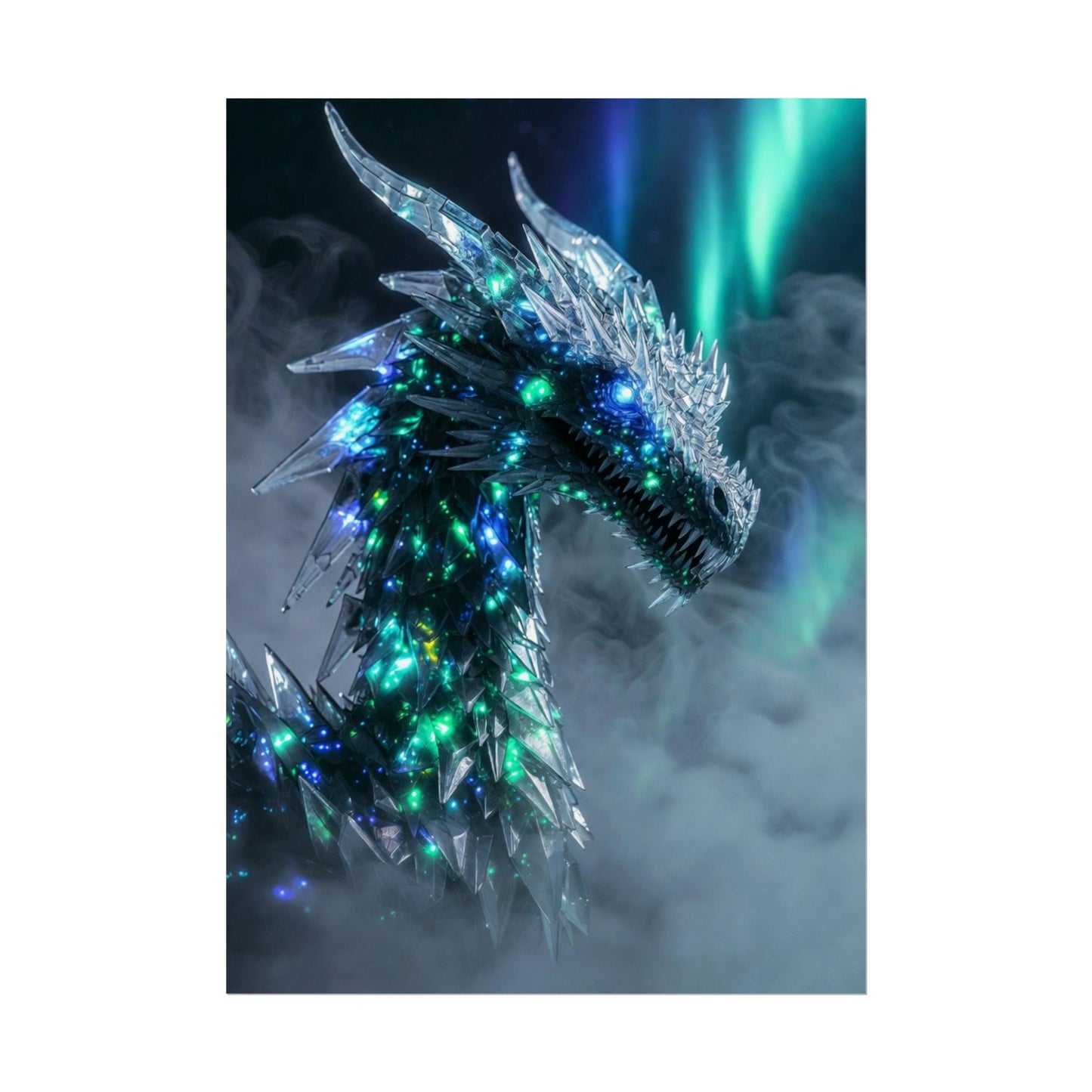 Crystal Dragon Poster – Fantasy Wall Art Rolled Print
