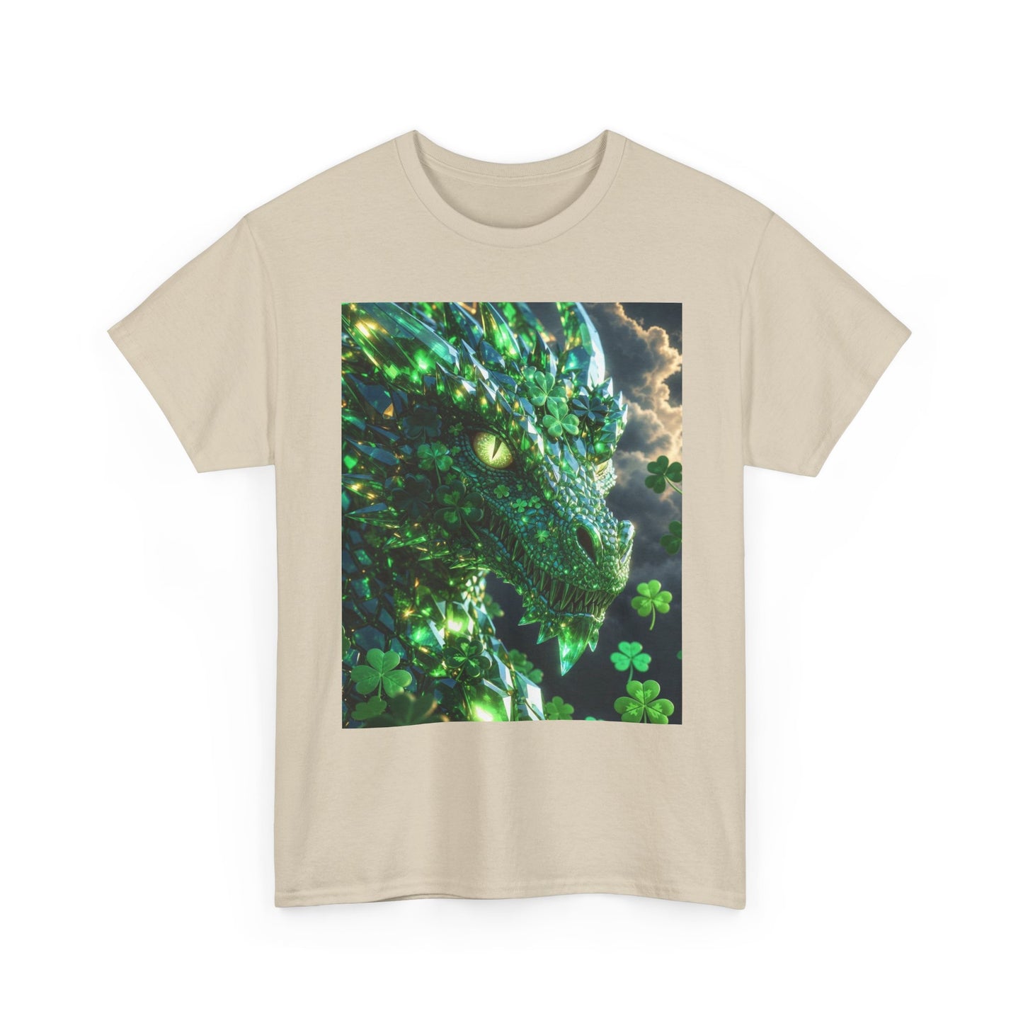 St. Patrick’s Day Green Dragon T-Shirt — Lucky Shamrock Fantasy Tee