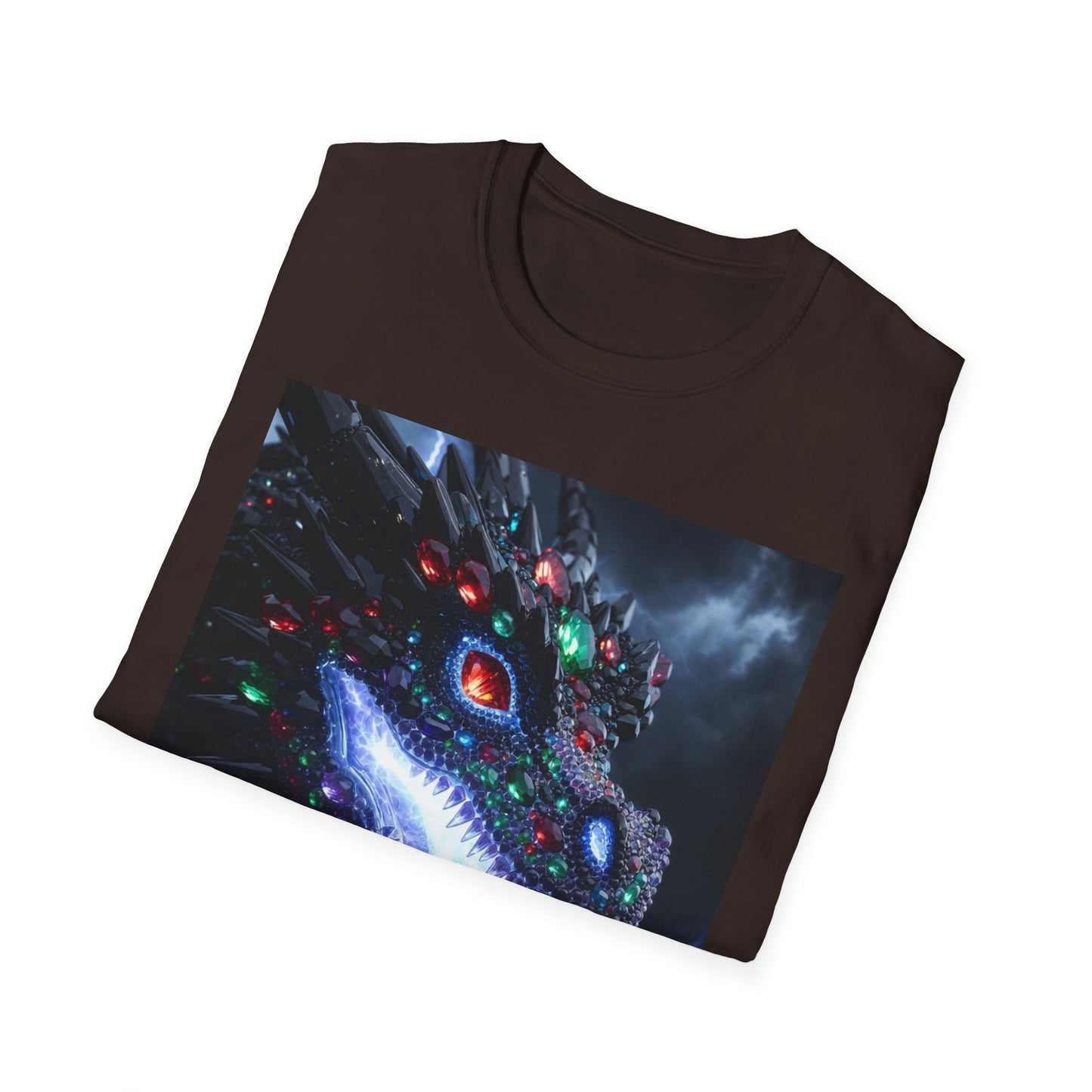 Cosmic Leviathan Shark T-Shirt — Neon Sci‑Fi Sea Monster Tee