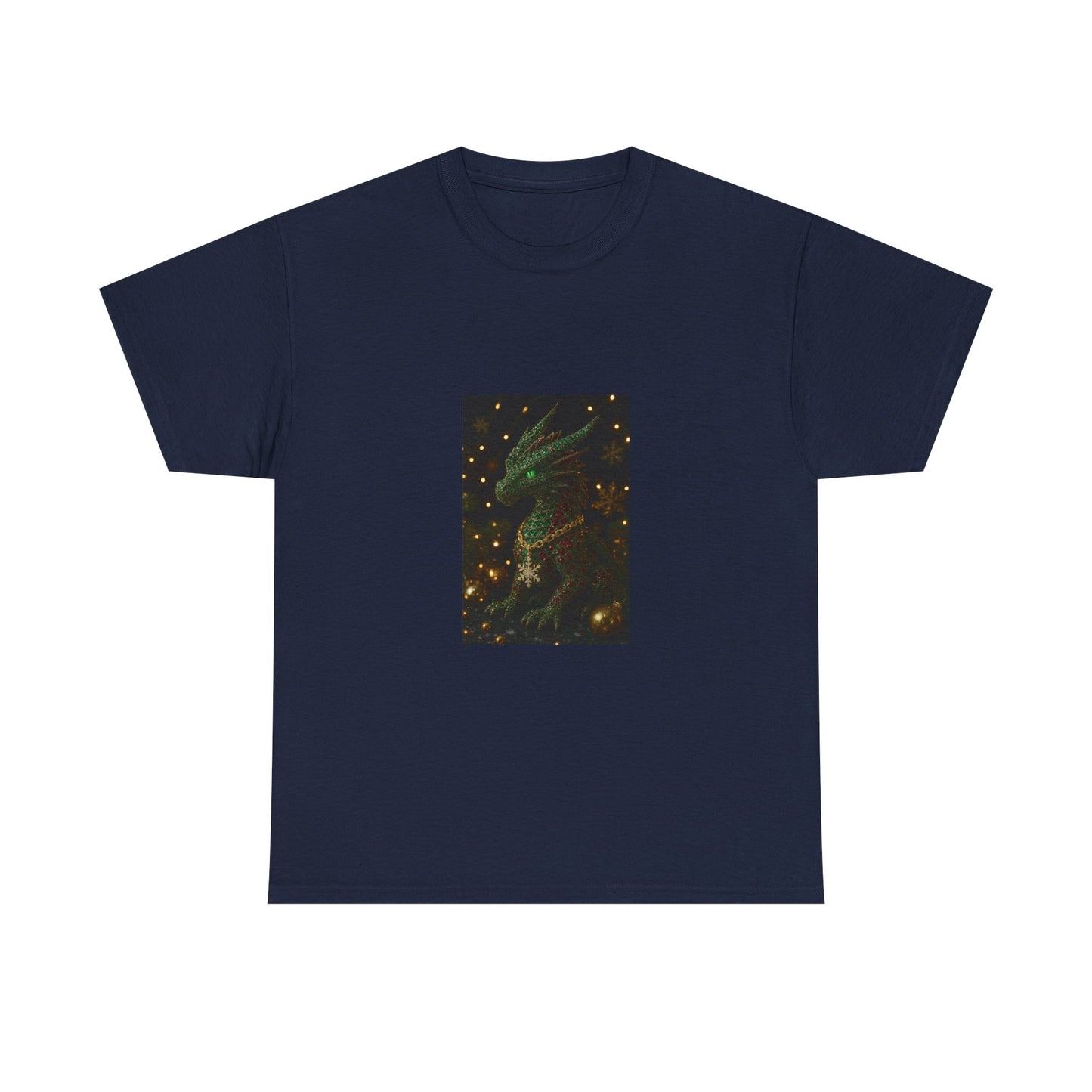 Christmas Dragon Constellation T-Shirt — Mystical Green Dragon & Starry Night Tee