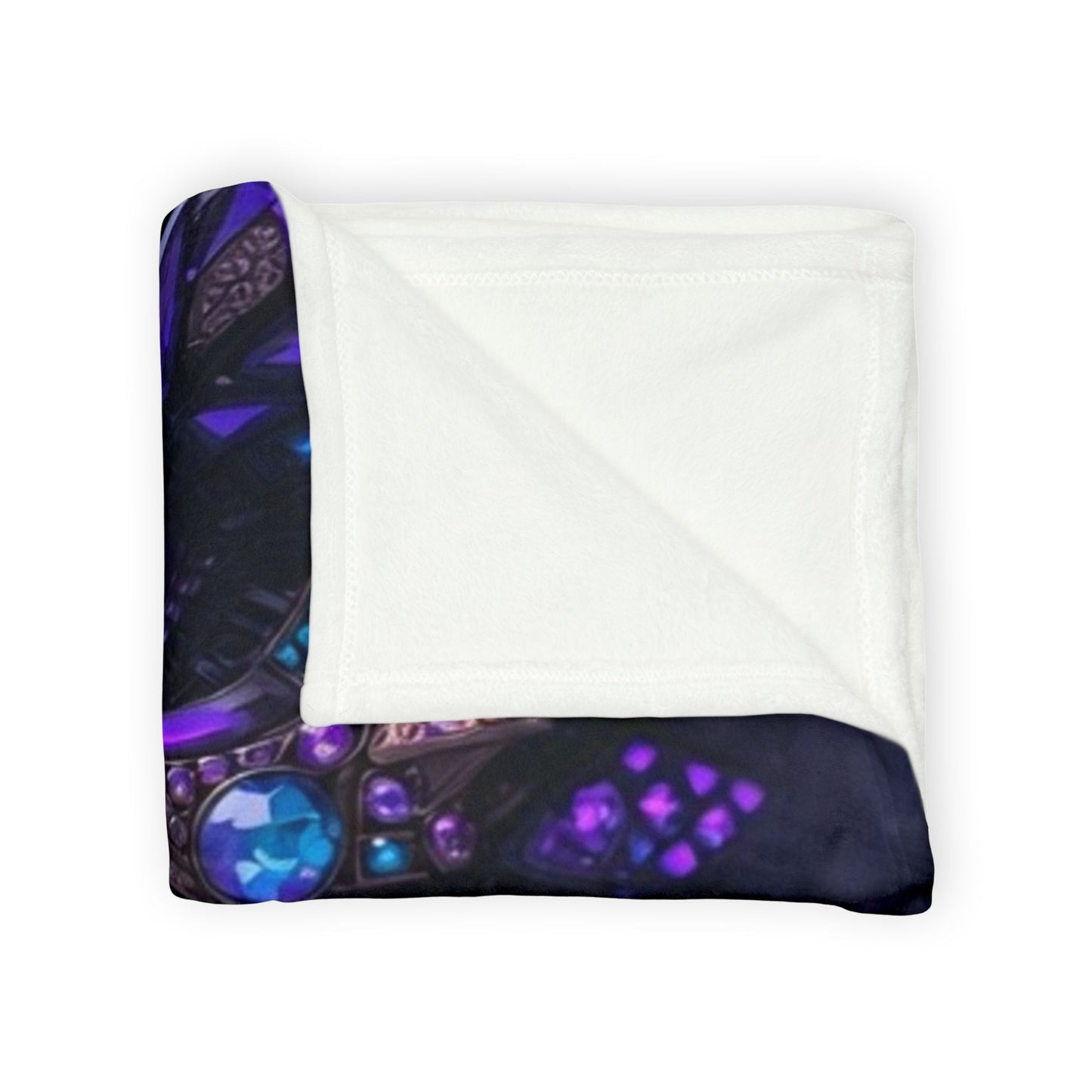 Mystic Dragon Plush Blanket — Purple Gem Dragon Fantasy Throw