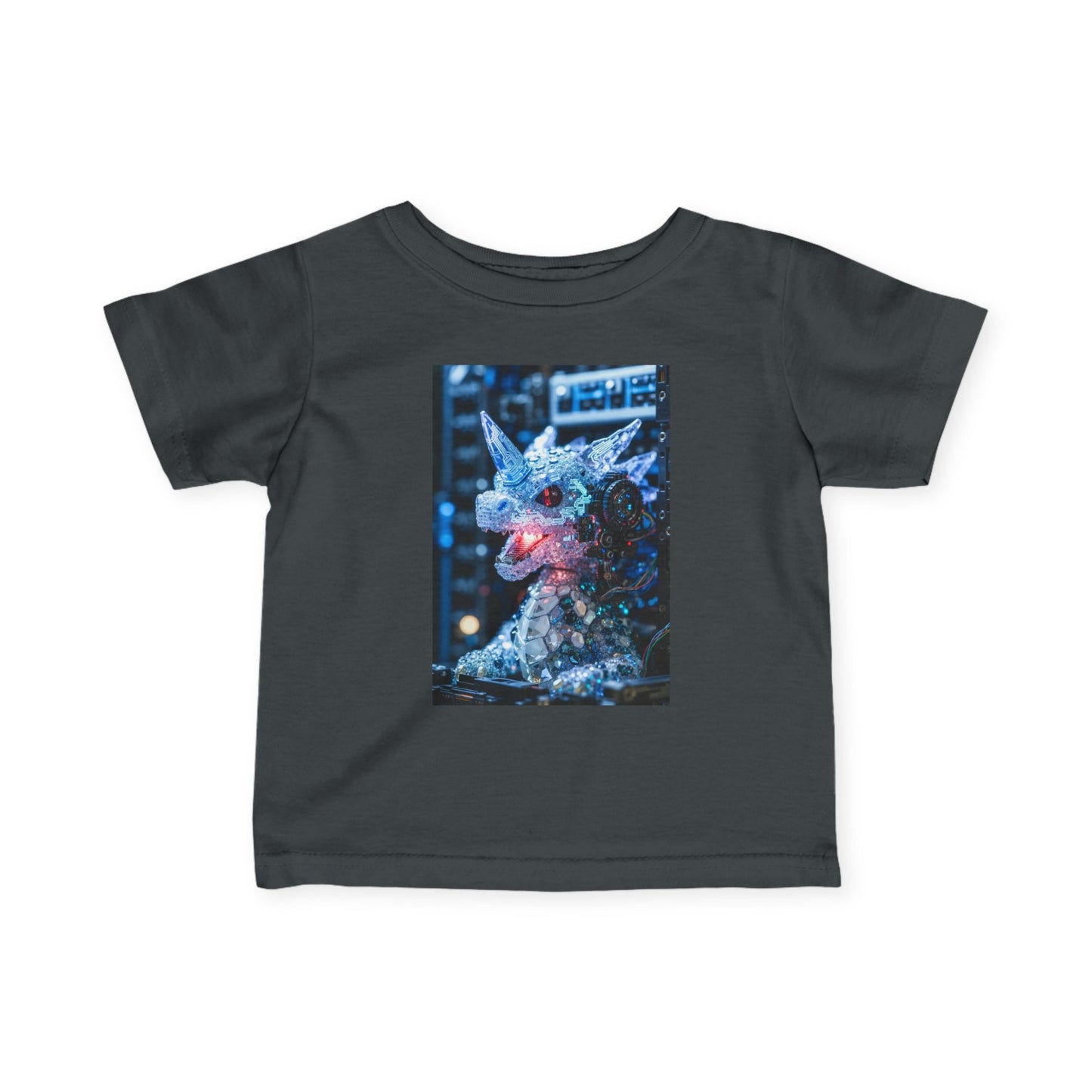 Infant Tee — Sparkly Festive Dragon Illustration