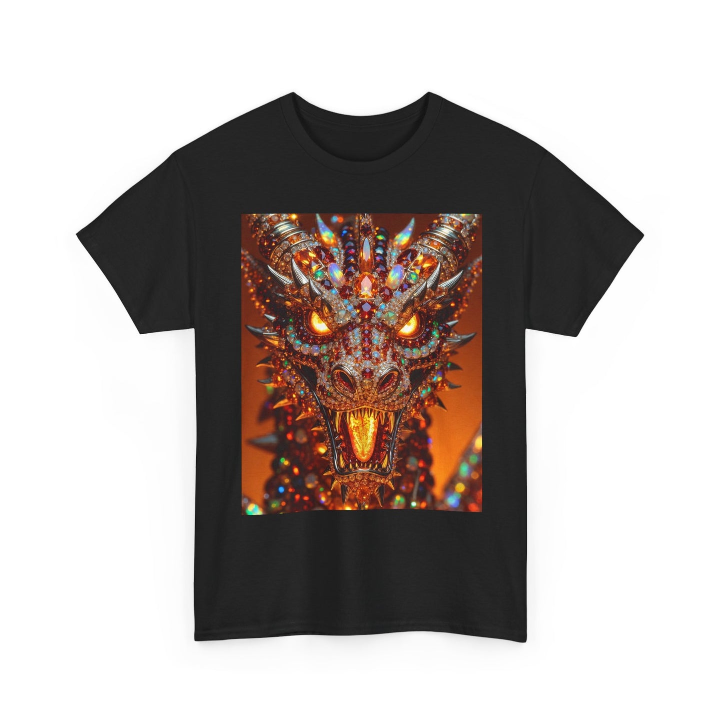 Dragon Face T-Shirt — Fiery Mythical Creature Graphic Tee