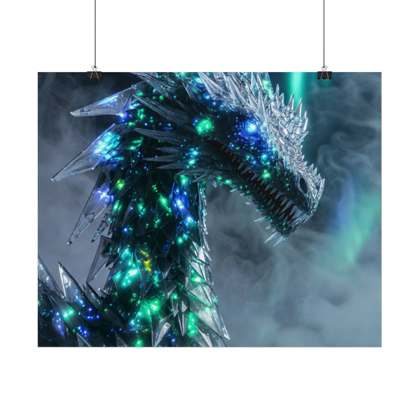 Crystal Dragon Poster – Fantasy Wall Art Rolled Print