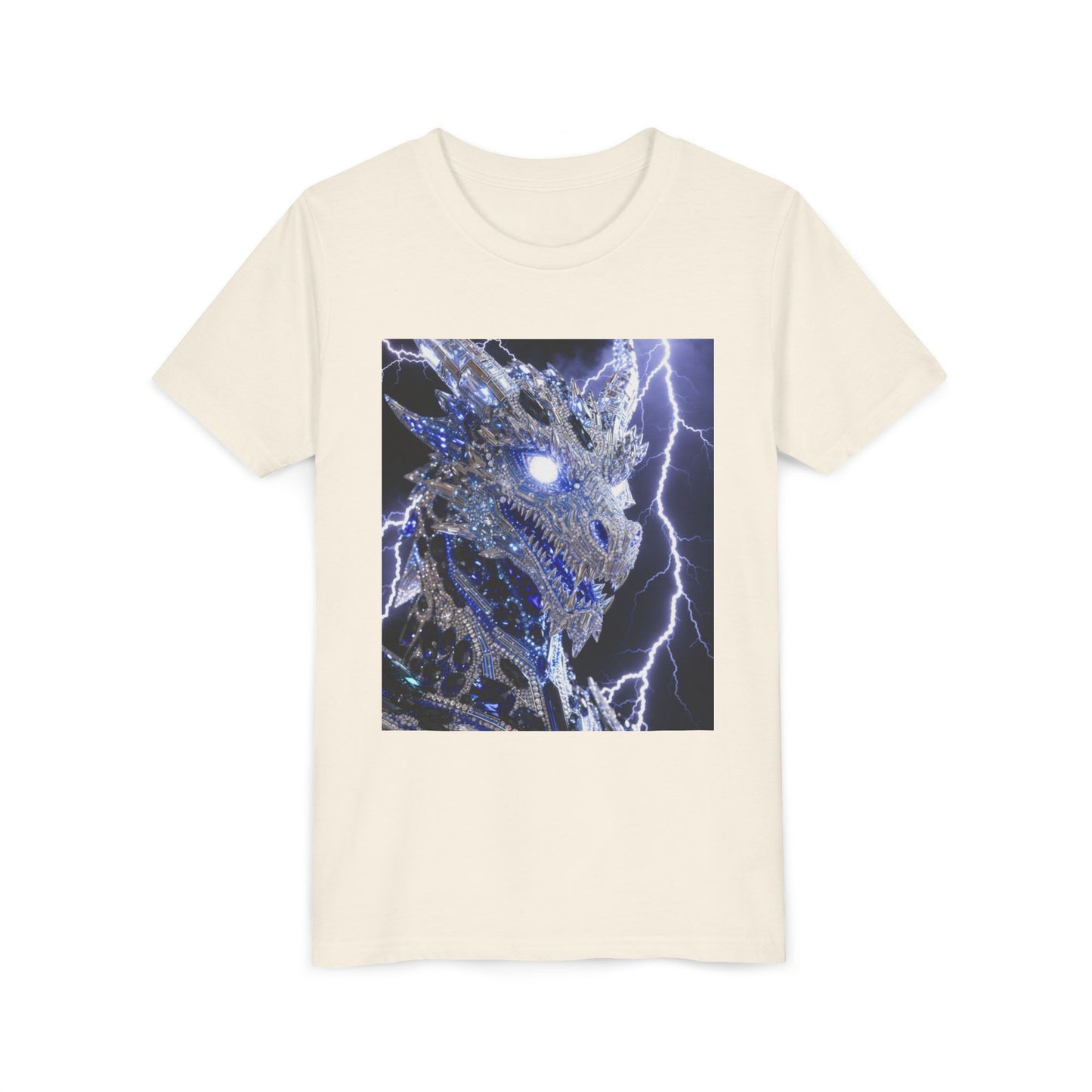 Lightning Dragon Youth Tee — Electric Dragon Graphic Shirt for Kids