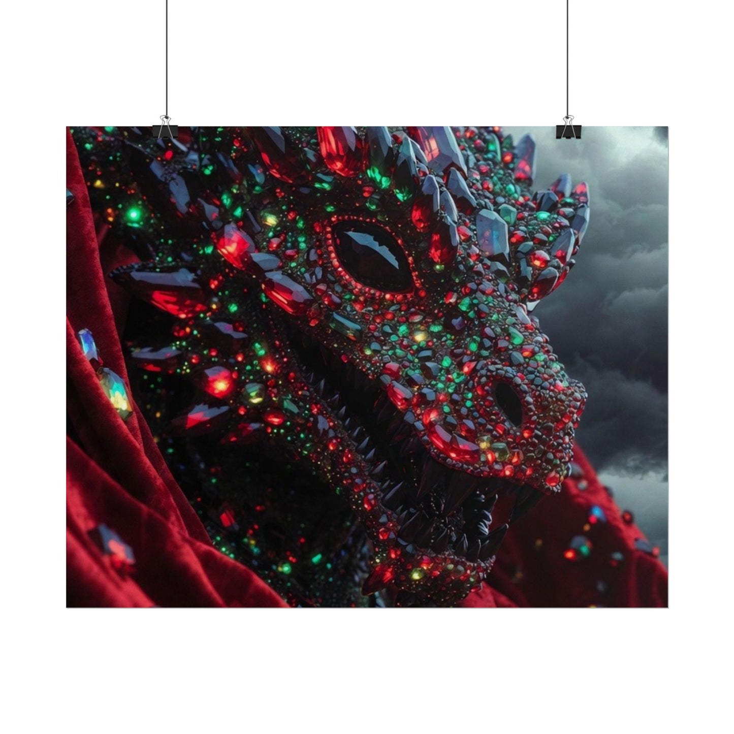 Rolled Poster — Jewel-Encrusted Dragon Art Print
