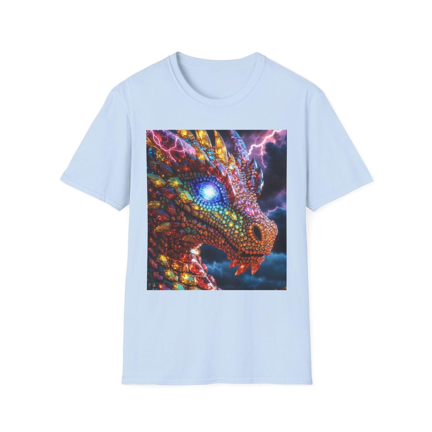 Dragon Head T-Shirt — Colorful Lightning Fantasy Graphic Tee