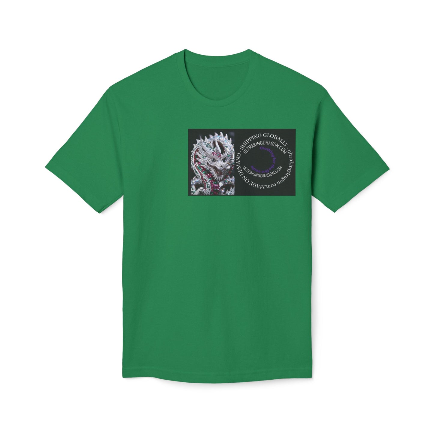 Dragon Heart T-Shirt — Floral Dragon Illustration with Circular Text