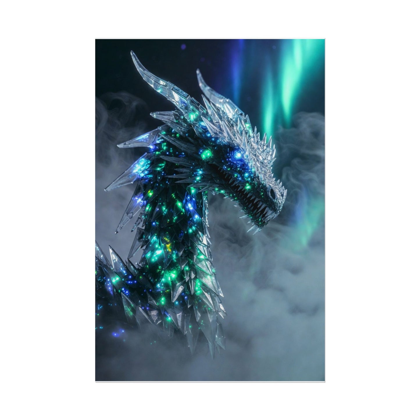 Crystal Dragon Poster – Fantasy Wall Art Rolled Print