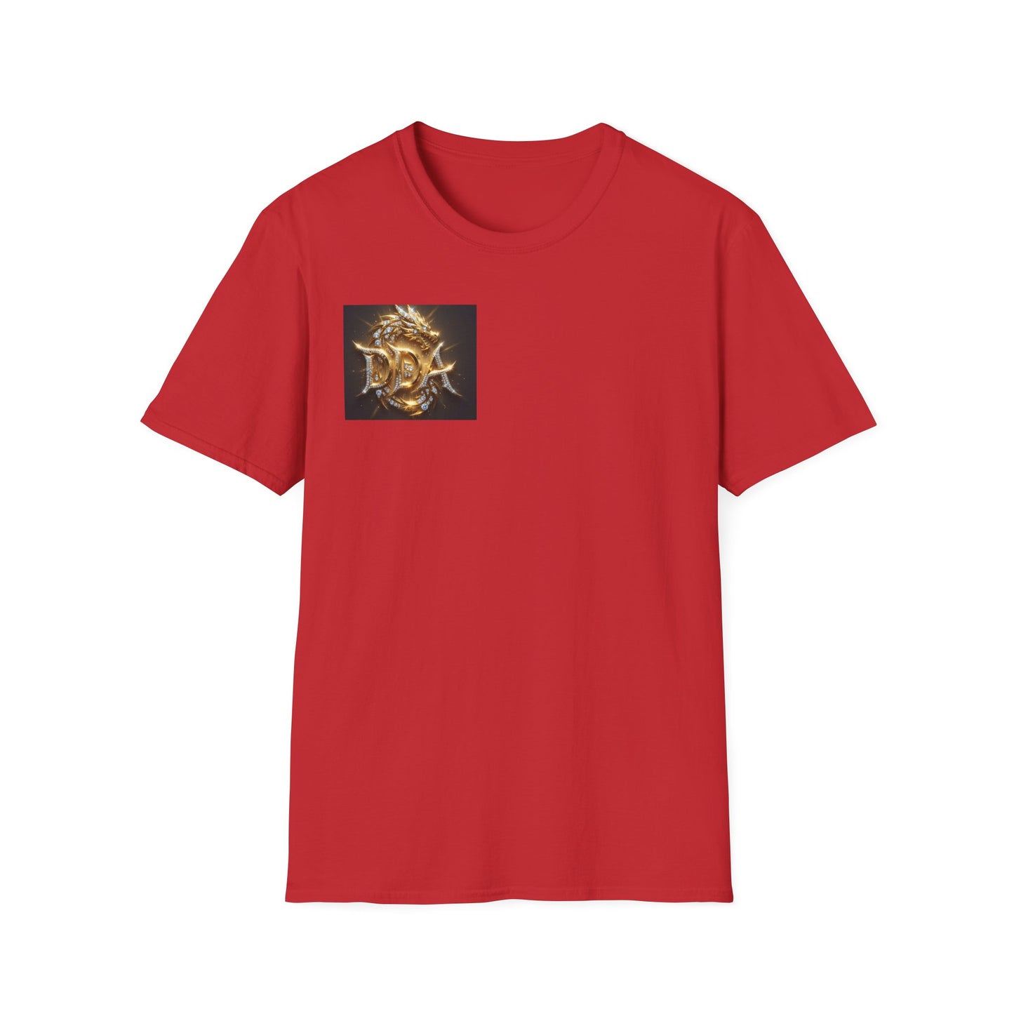 #1 seller DDA DIVINE DRAGON ARMOR T-Shirt — Golden Dragon Emblem Chest Logo, Fantasy Gaming Fan Tee
