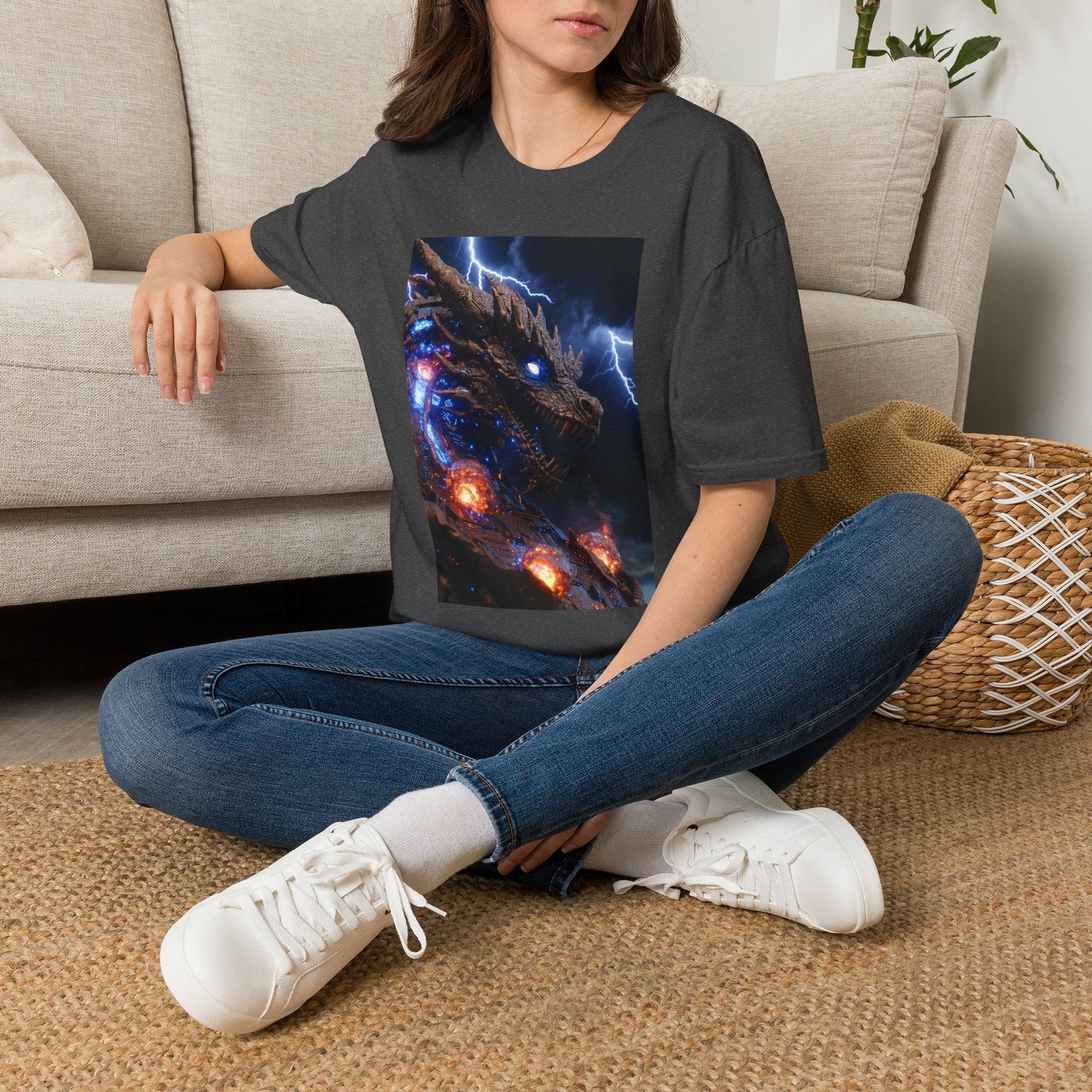 Godzilla Monster Tee — Electric Kaiju Face Graphic T-Shirt