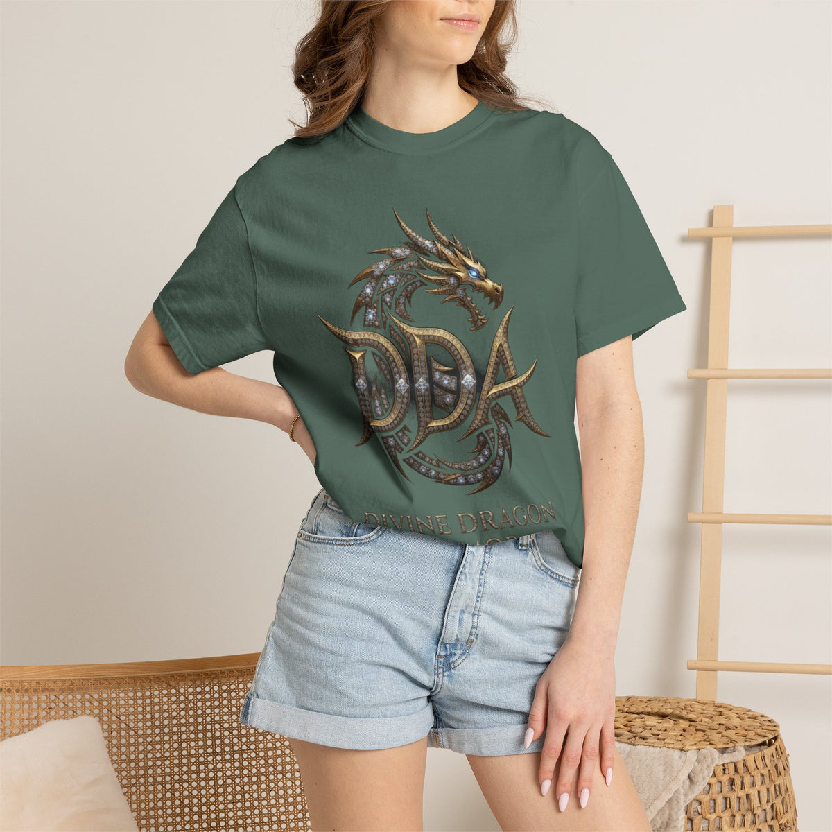 A DIVINE DRAGON ARMOR MEN OR WOMANS Garment-Dyed T-shirt