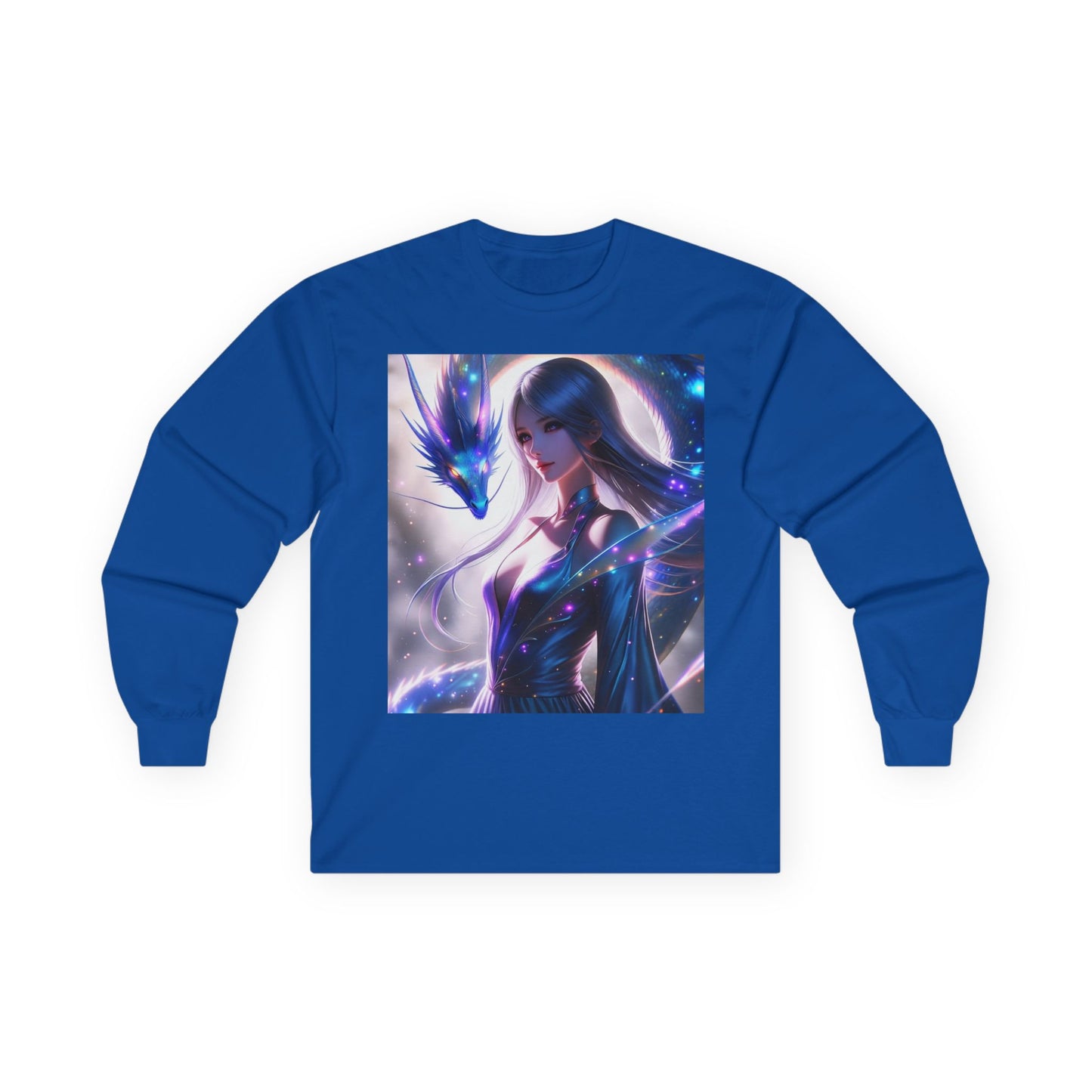 Anime Sorceress Long Sleeve Tee — Mystic Dragon Mage Artwork