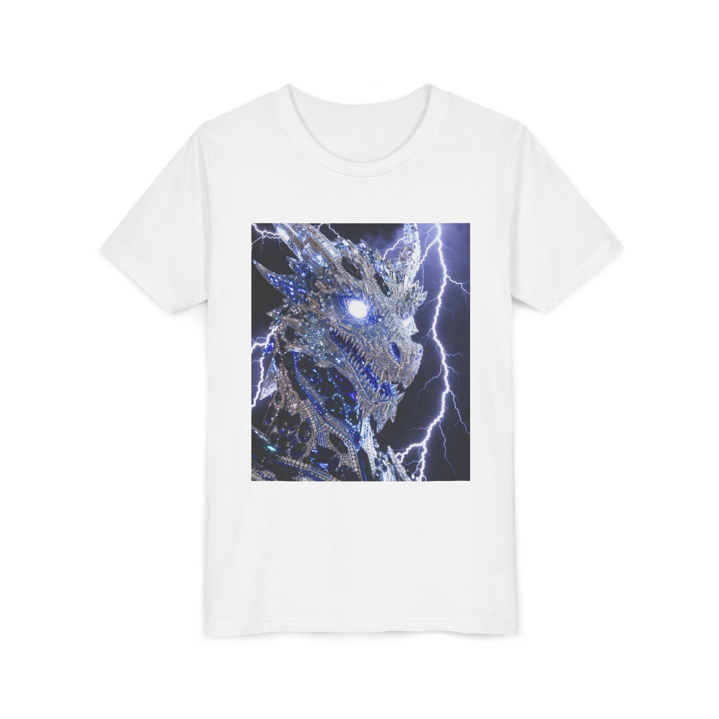 Lightning Dragon Youth Tee — Electric Dragon Graphic Shirt for Kids