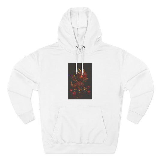 Dragon Swirl Fleece Hoodie - Three-Panel Design for Fantasy Lovers