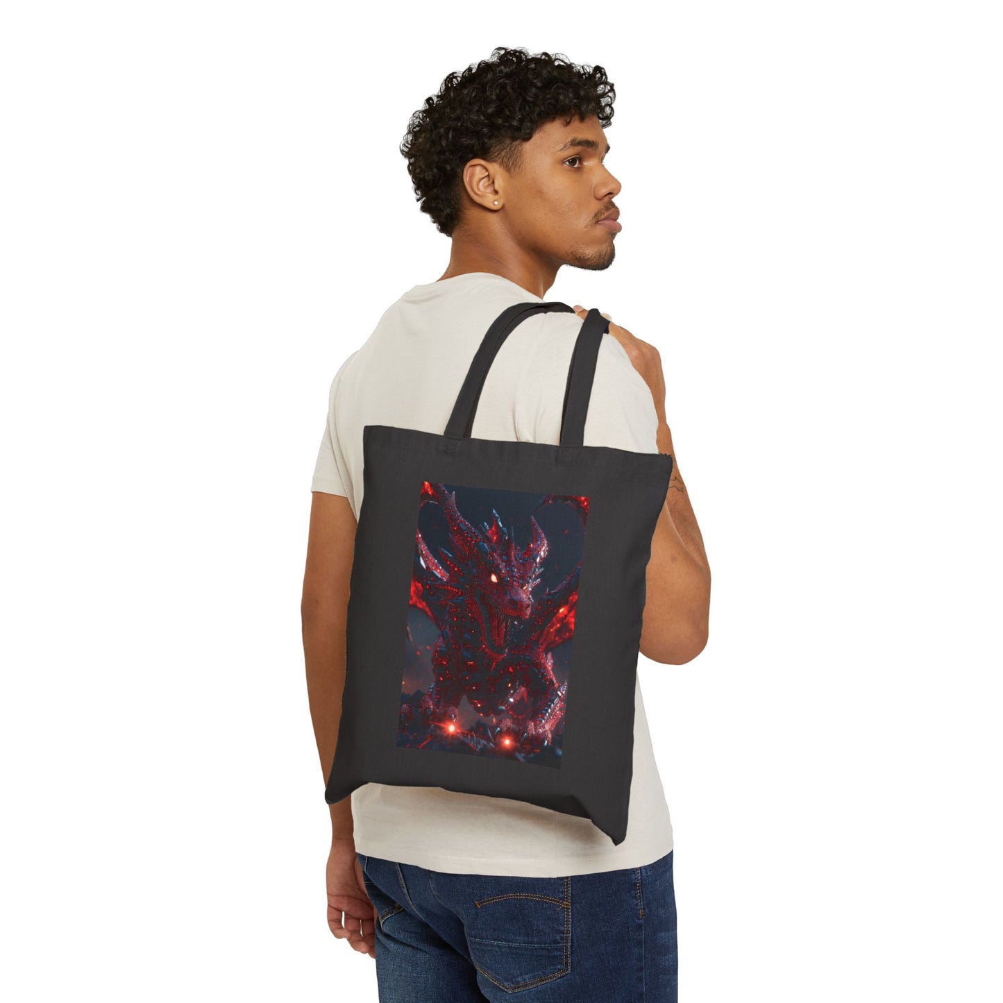 A dragon Cotton Canvas Tote Bag