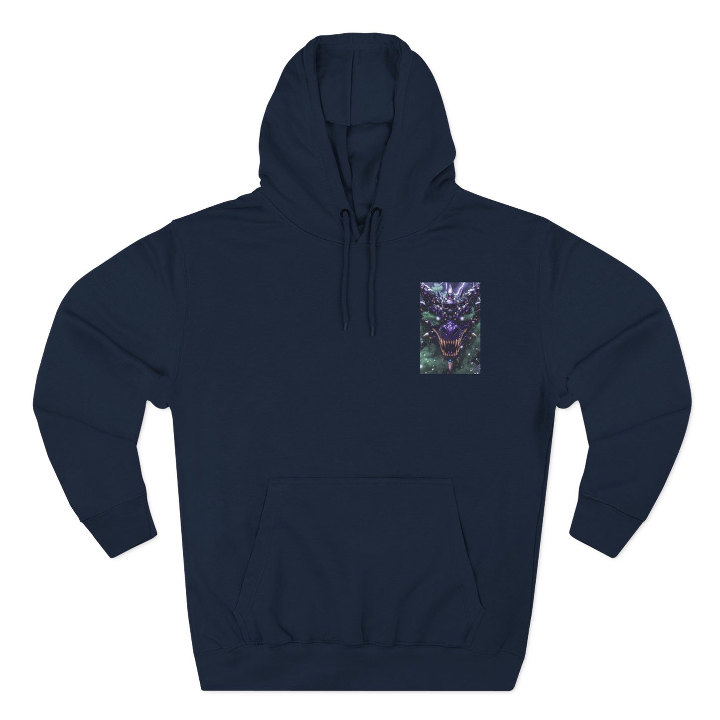 A Mystic Cosmic 🐉 Hoodie — Astral Galaxy Cat Chest Print Fleece Hoodie