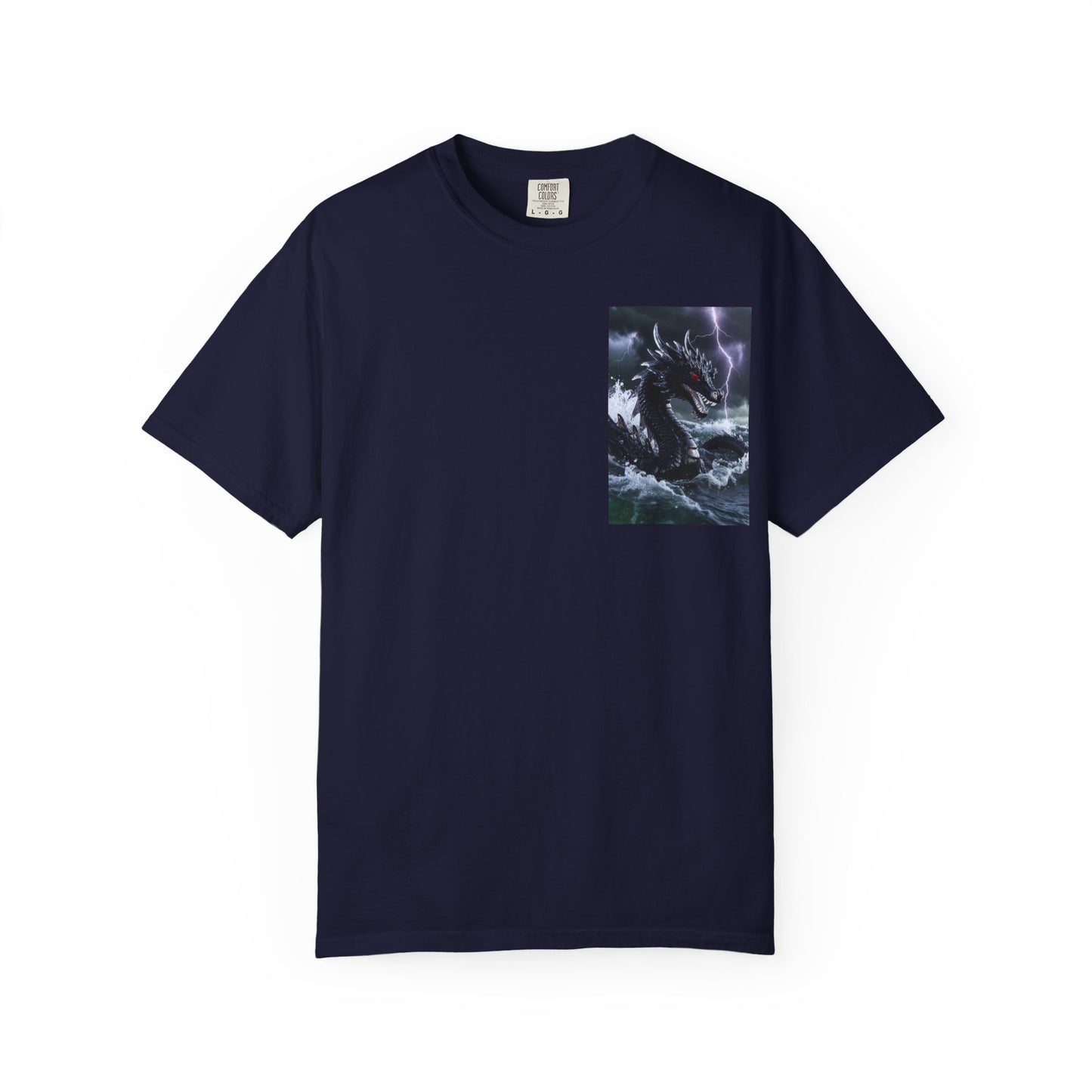 A Dragon Storm Graphic T-Shirt — Dark Fantasy Chest Print