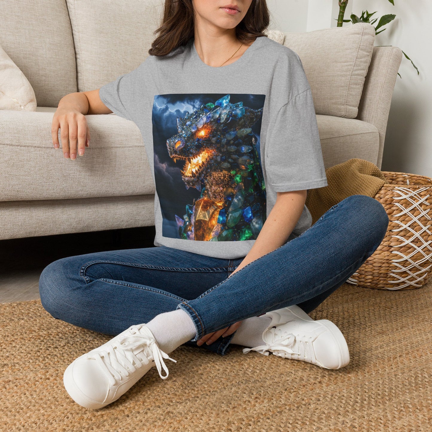 Gemstone Dragon T-Shirt — Fiery Crystal Dragon Graphic Tee