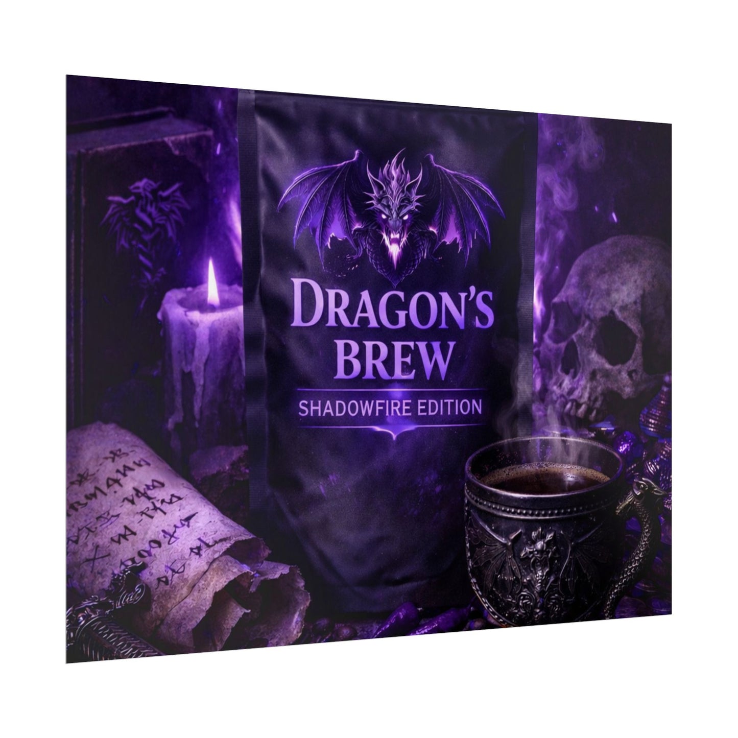 Rolled Poster — "Dragon’s Brew: Shadowfire Edition" Fantasy Poster