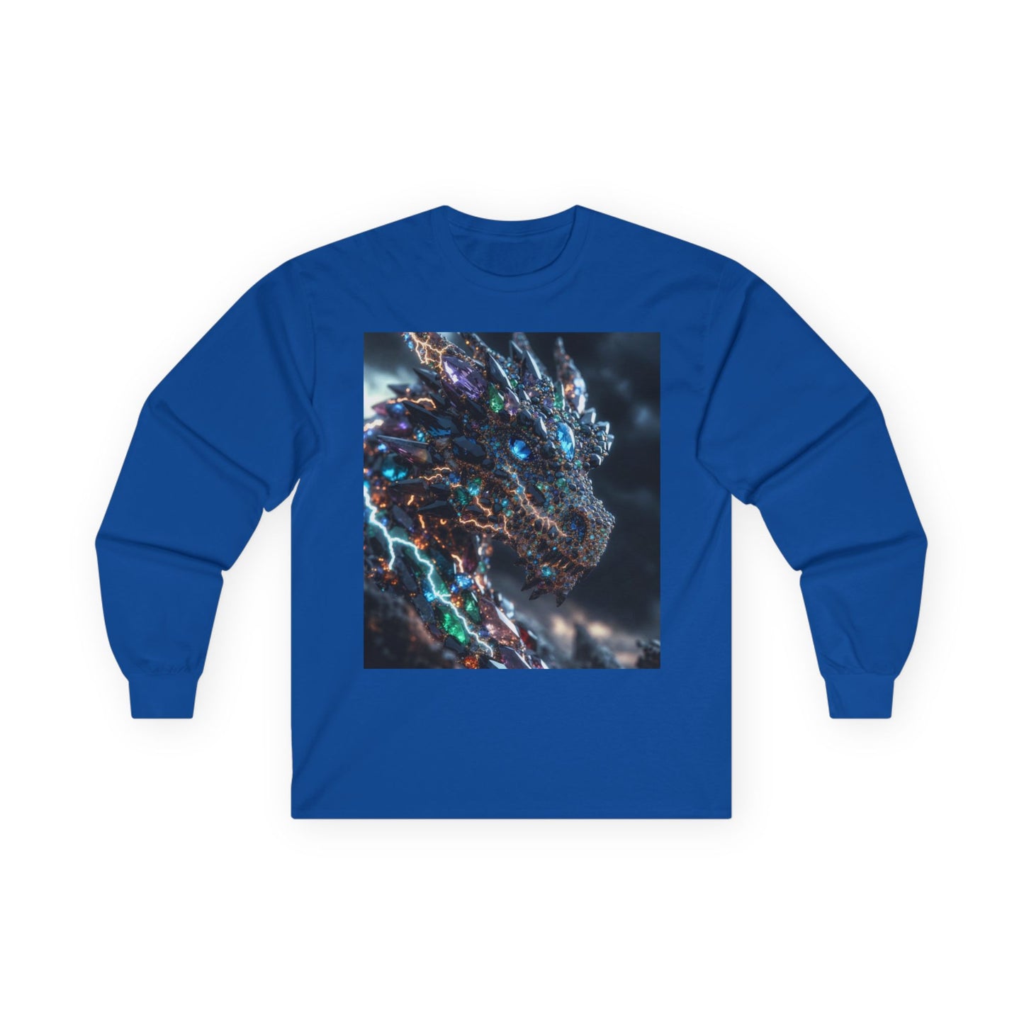 Dragon Cybercore Long Sleeve Tee - Neon Godzilla Art