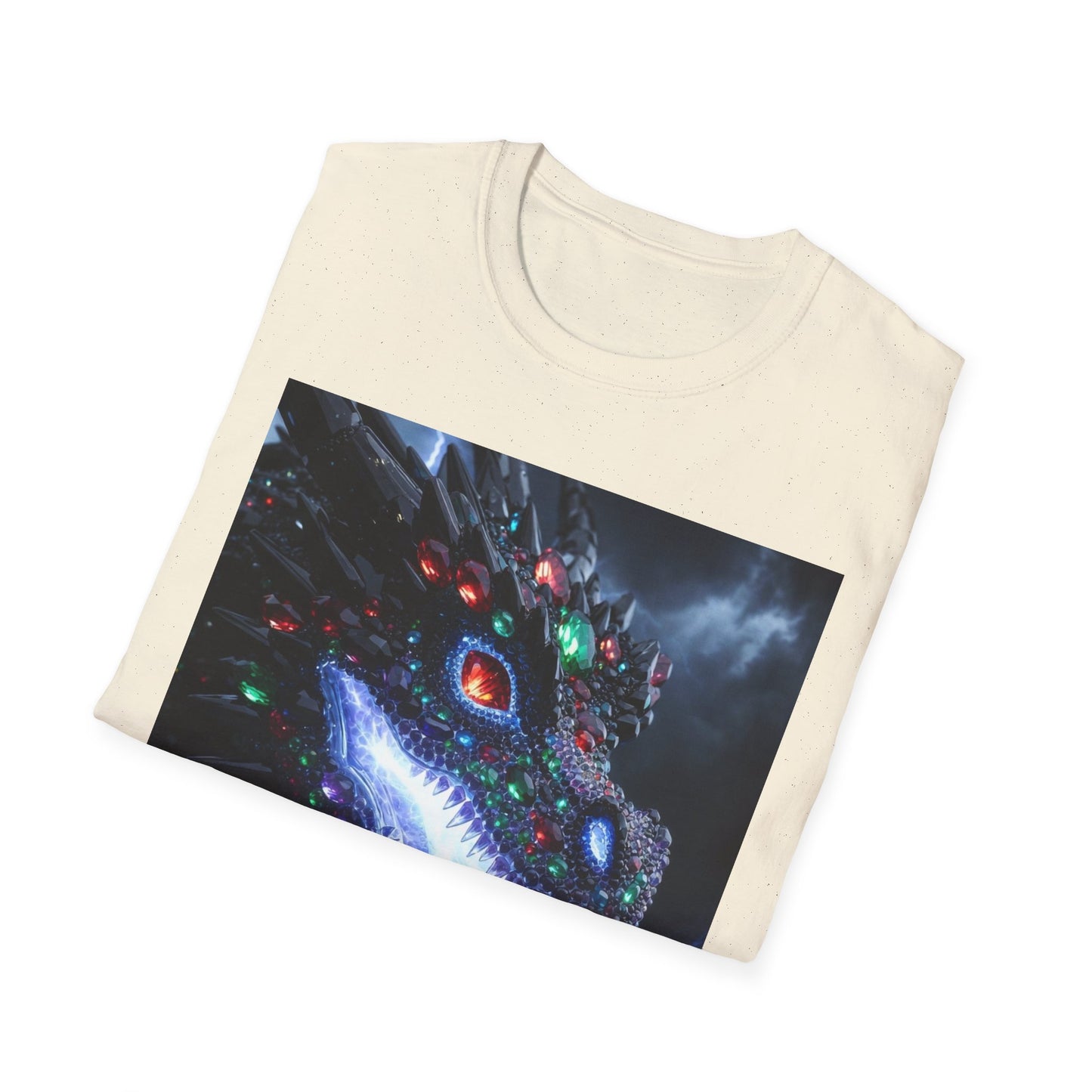 Cosmic Leviathan Shark T-Shirt — Neon Sci‑Fi Sea Monster Tee