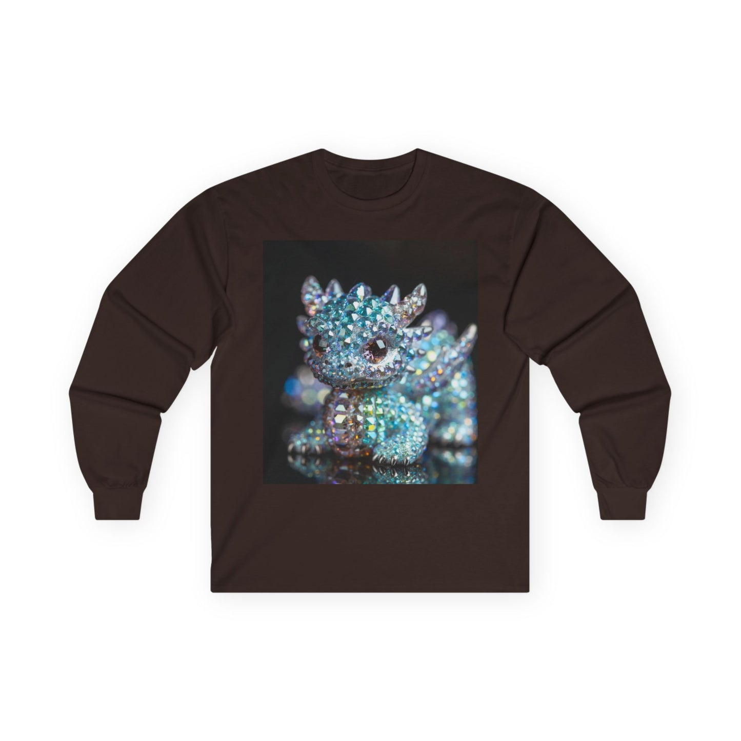 Crystal Bejeweled Dragon Long Sleeve Tee