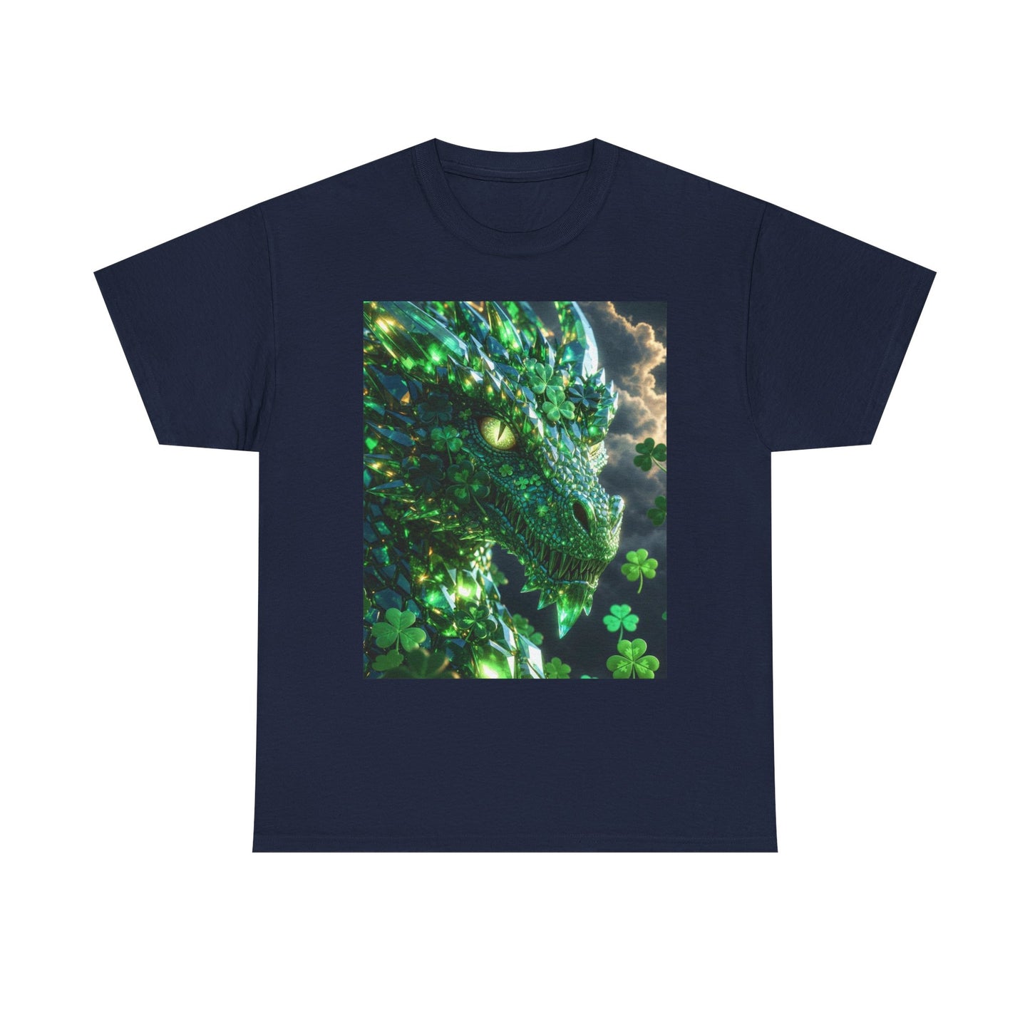 St. Patrick’s Day Green Dragon T-Shirt — Lucky Shamrock Fantasy Tee