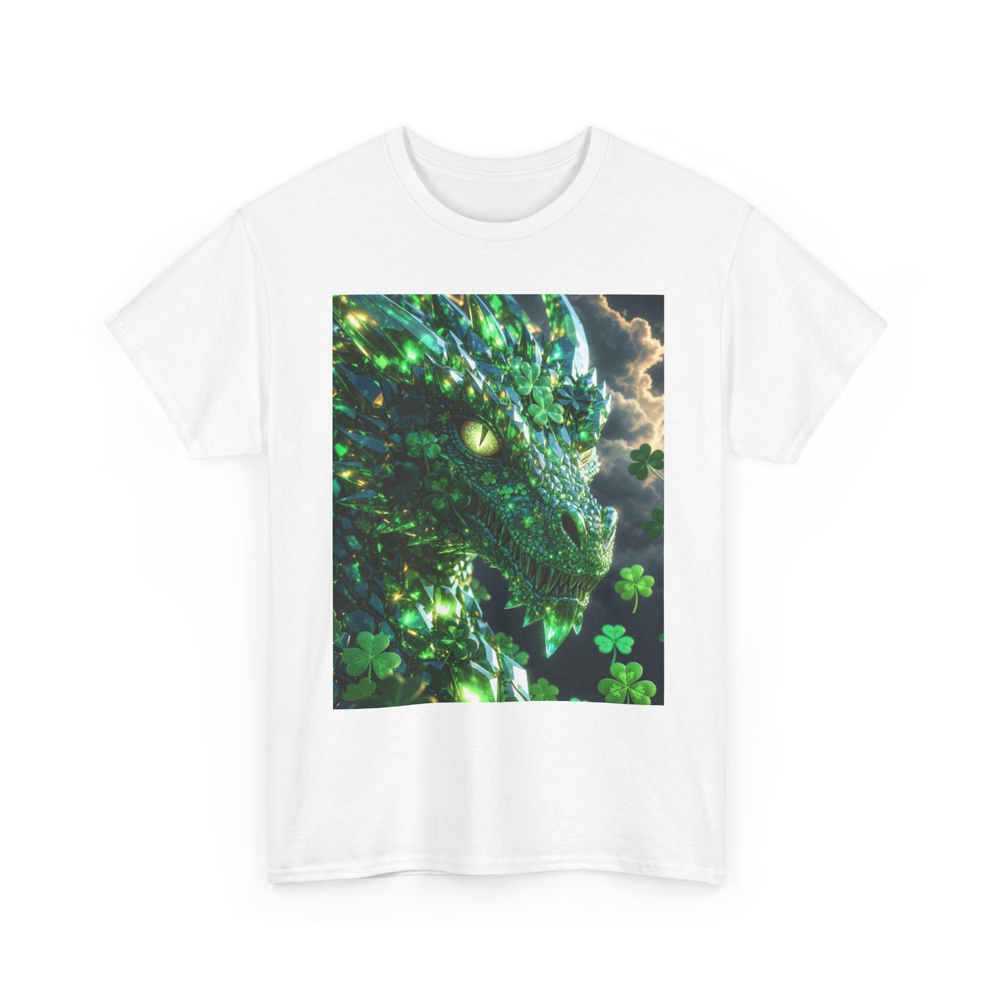 St. Patrick’s Day Green Dragon T-Shirt — Lucky Shamrock Fantasy Tee
