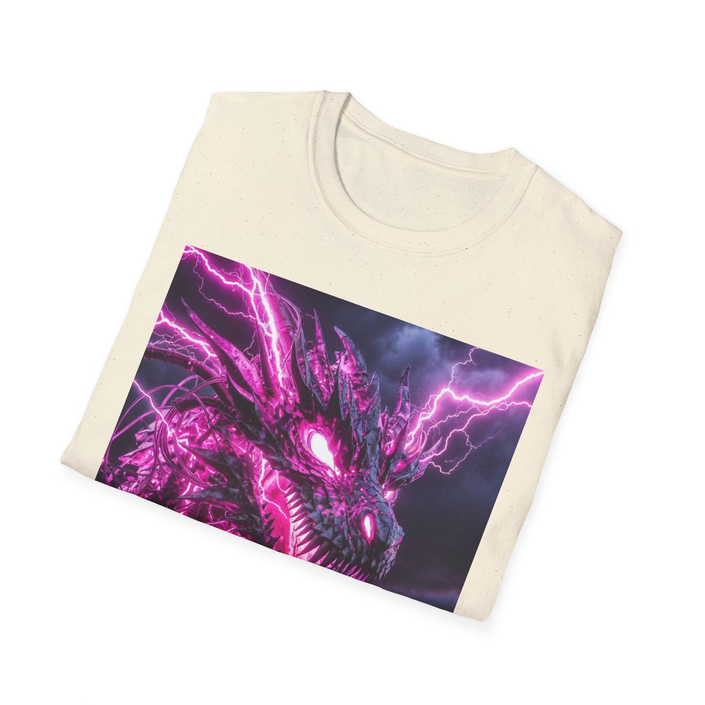 Dragon Lightning T-Shirt — Neon Purple Fantasy Dragon Graphic Tee