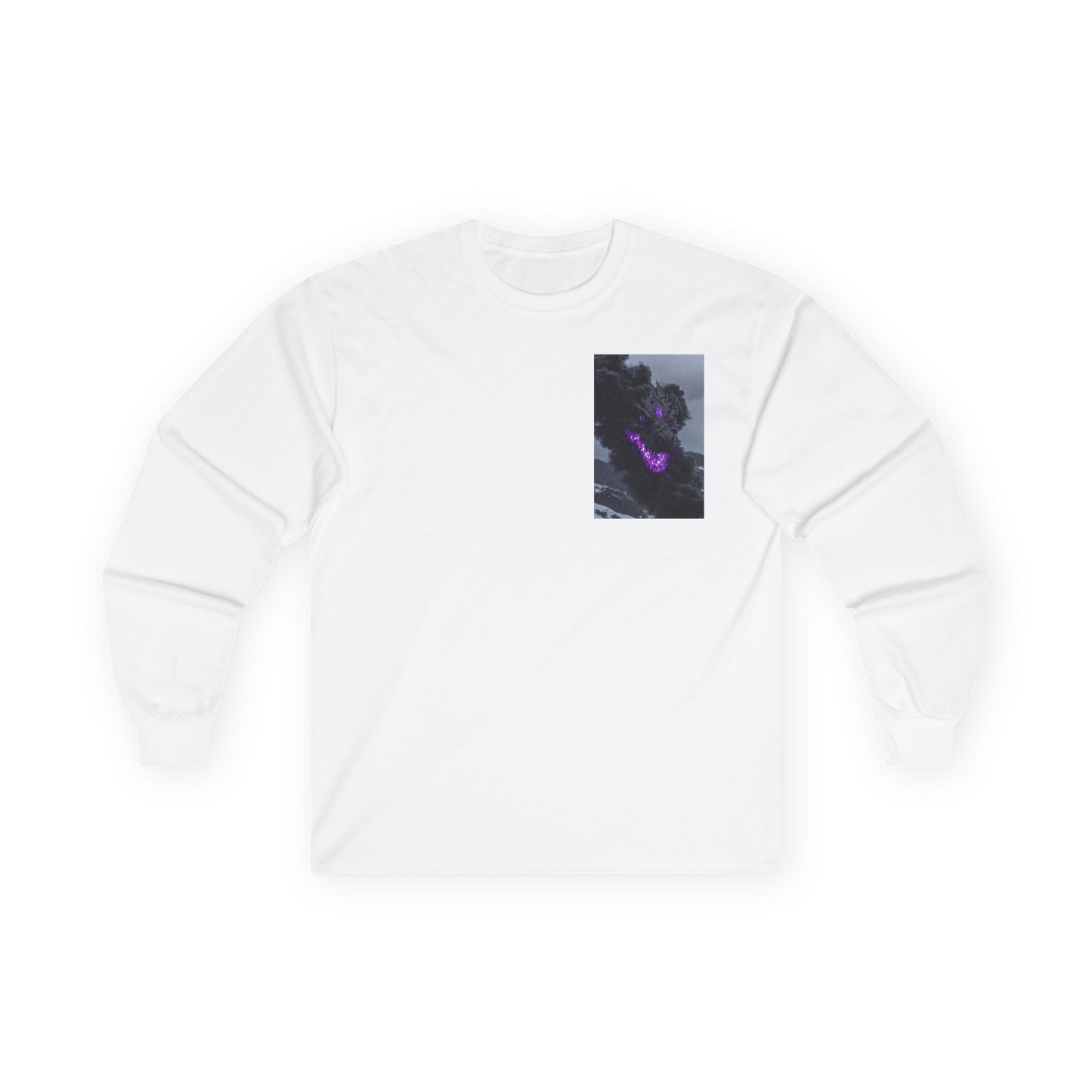 Galaxy DRAGON Pocket Long Sleeve Tee — Purple Nebula Chest Design