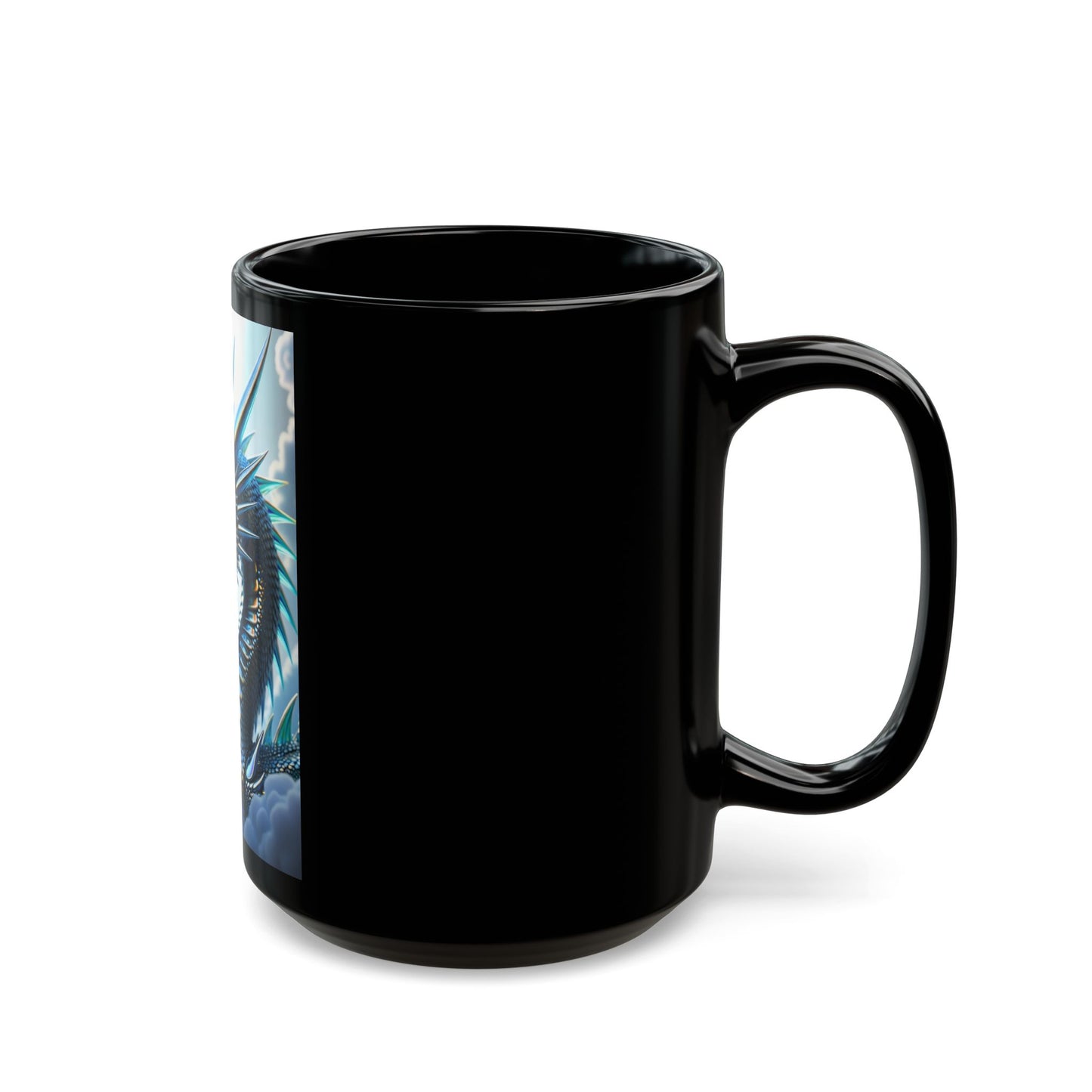Mystical Dragon Black Mug