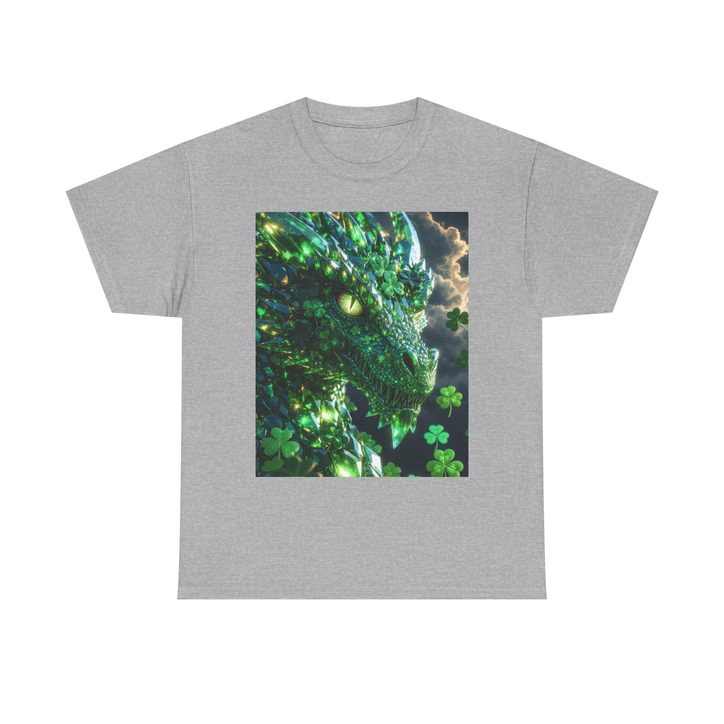 St. Patrick’s Day Green Dragon T-Shirt — Lucky Shamrock Fantasy Tee