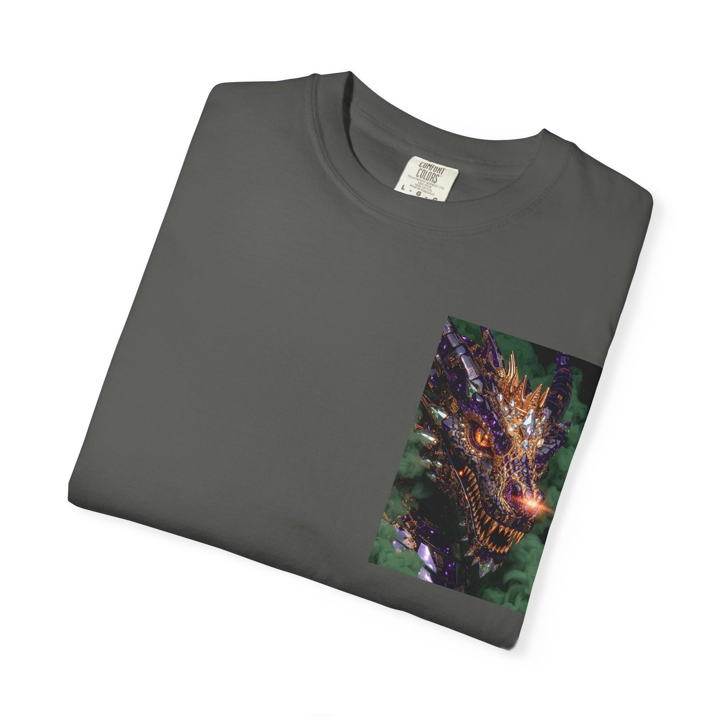 Dragon Pocket Graphic T‑Shirt — Fiery Fantasy Chest Print