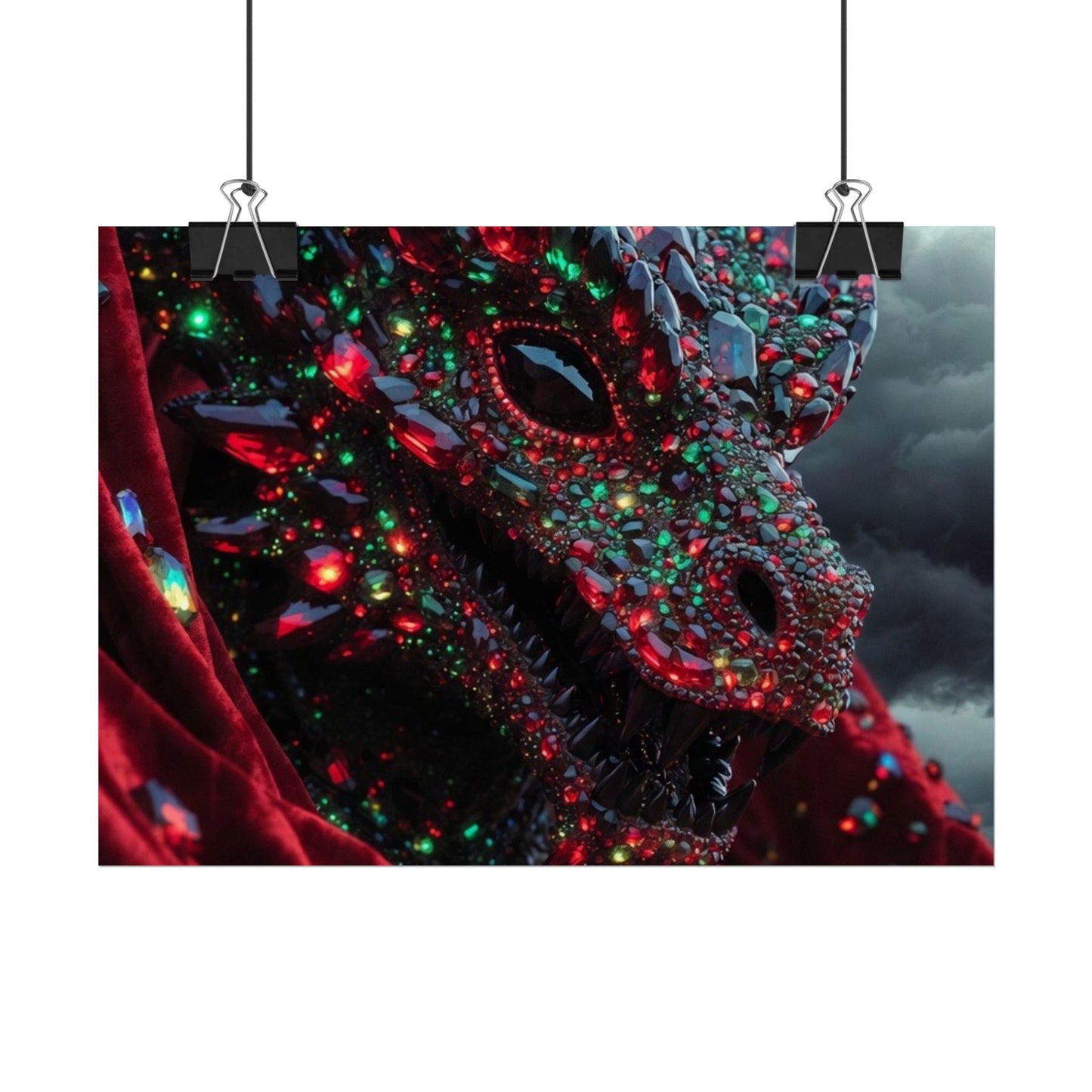 Rolled Poster — Jewel-Encrusted Dragon Art Print