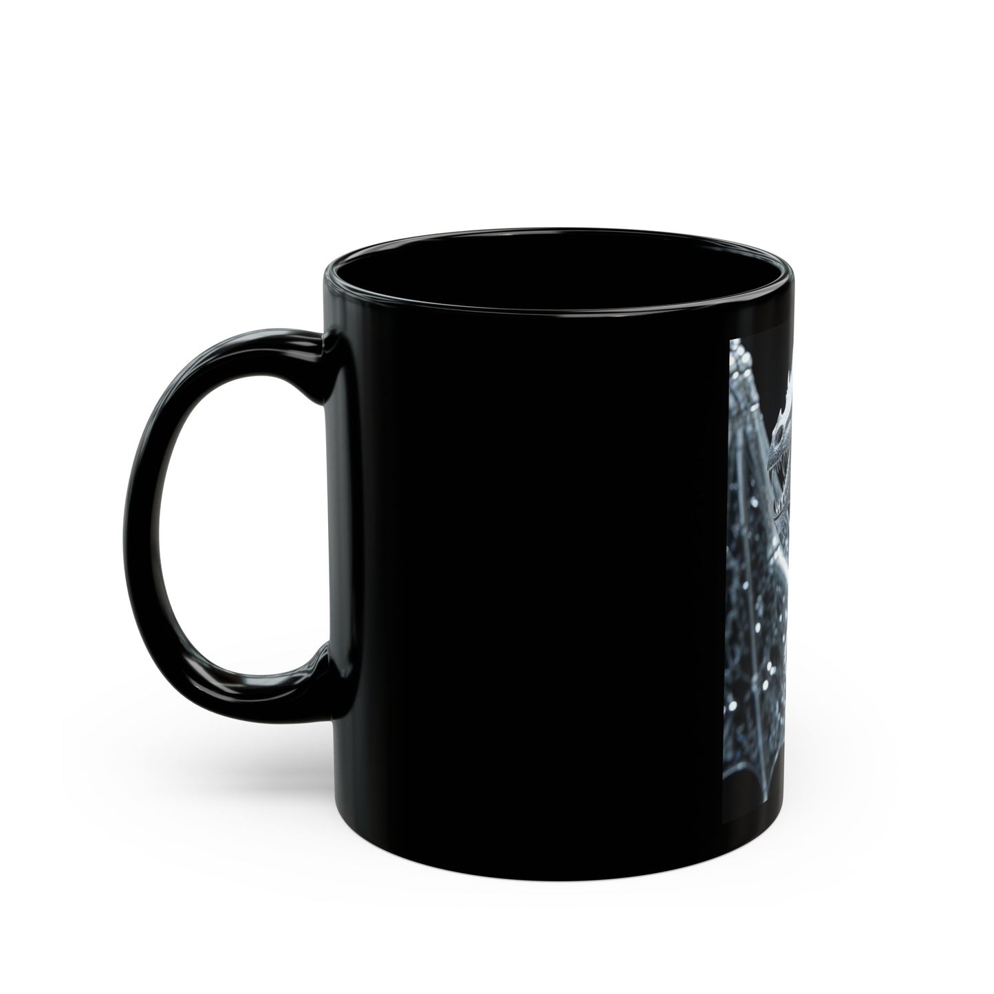 Dragon Skeleton Black Mug - 11oz & 15oz | Perfect for Fantasy Lovers