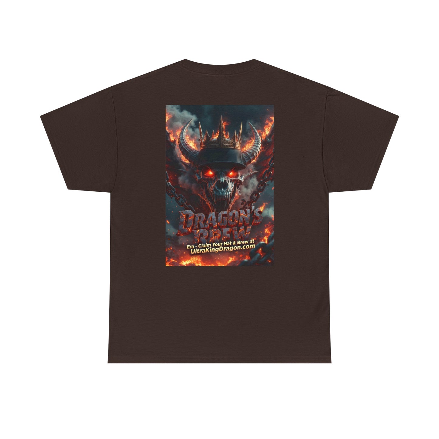T-Shirt — "Dragon's Brew" Fiery Skull Graphic Tee
