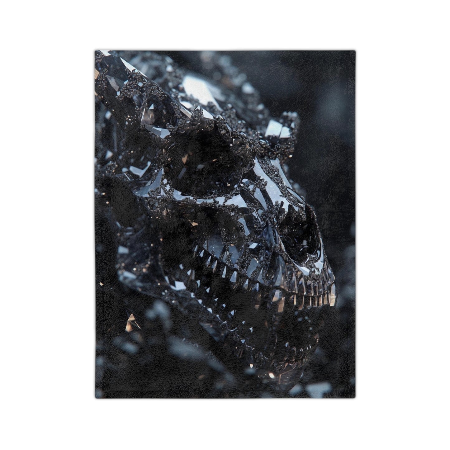 Velveteen Blanket — Dark Crystal Skull Microfiber Throw
