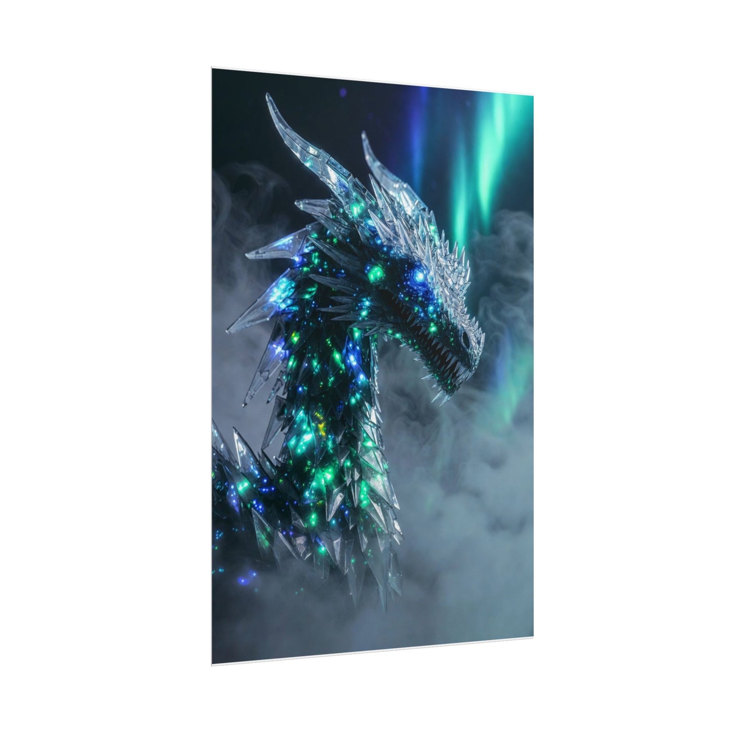 Crystal Dragon Poster – Fantasy Wall Art Rolled Print