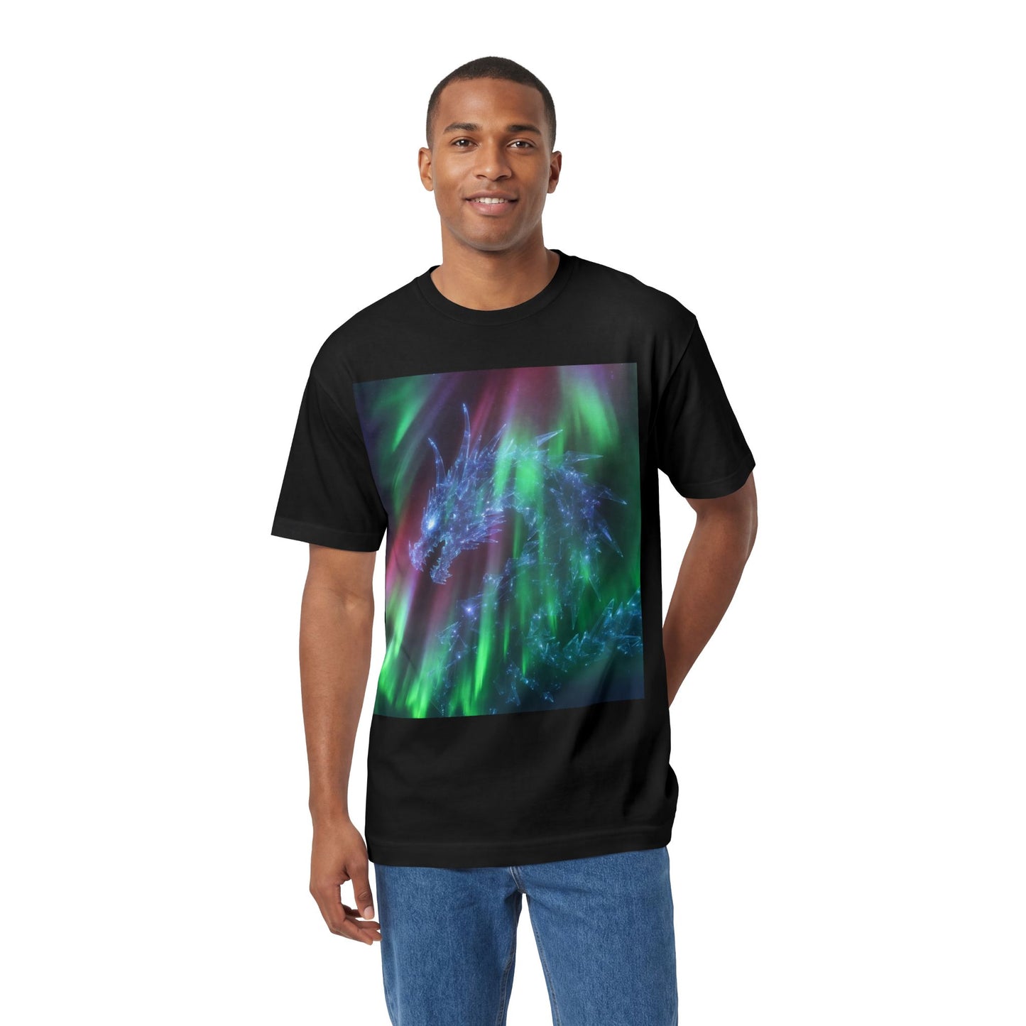 Aurora DRAGON Tee — Northern Lights Fantasy Graphic T-Shirt