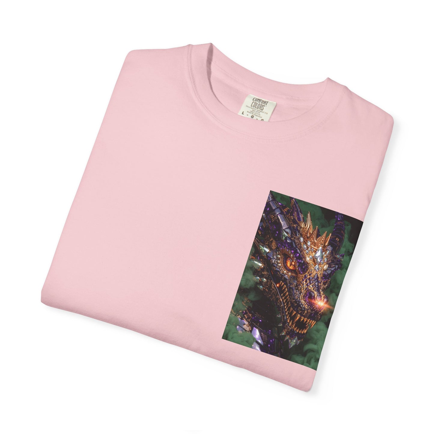 Dragon Pocket Graphic T‑Shirt — Fiery Fantasy Chest Print