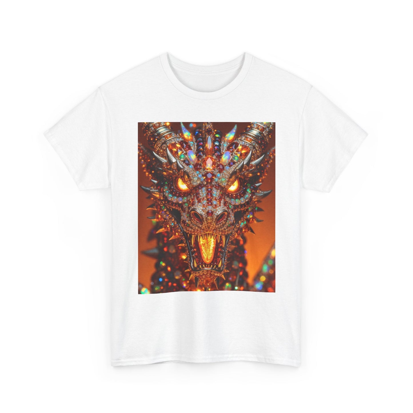 Dragon Face T-Shirt — Fiery Mythical Creature Graphic Tee
