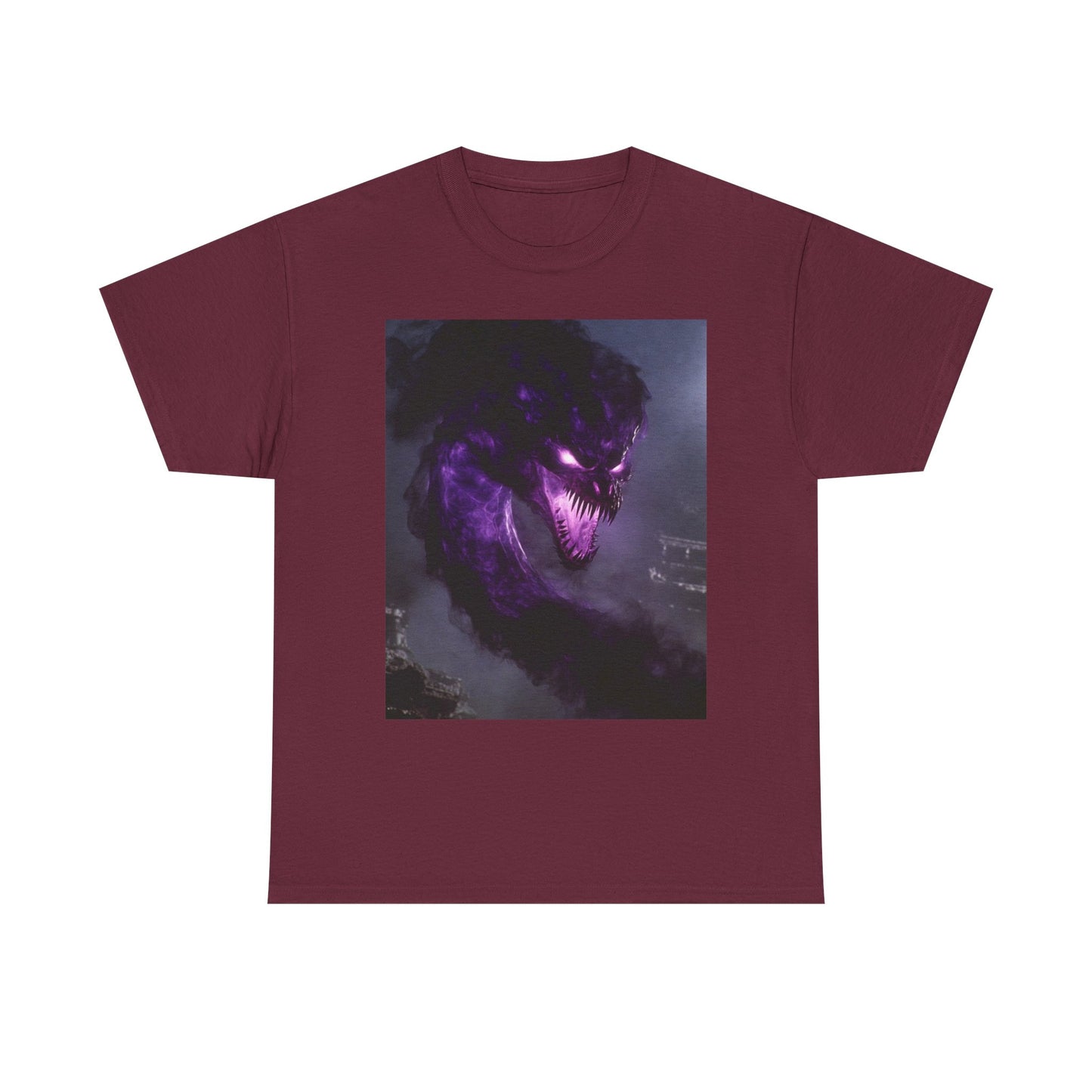Divine Purple Dragon Ghost Heavy Cotton Tee
