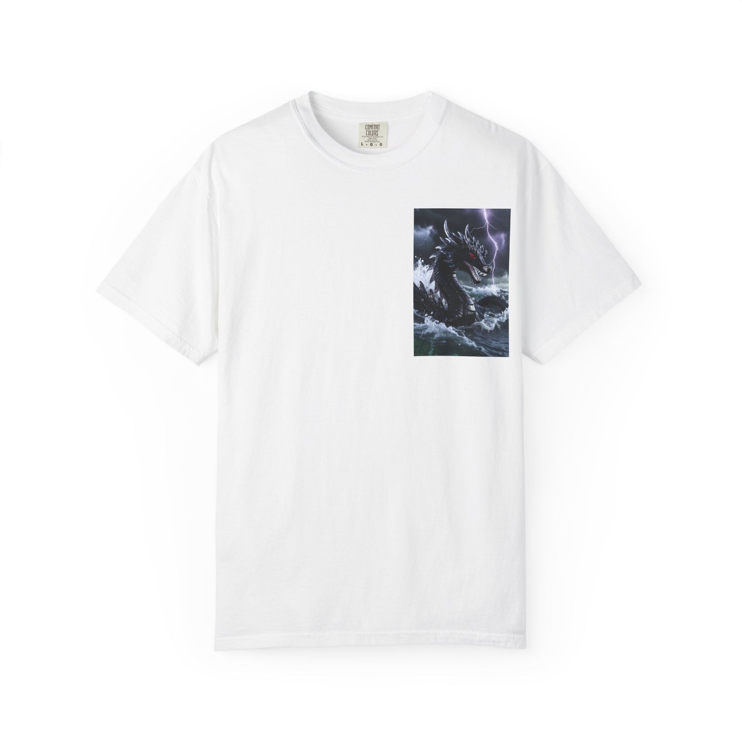 A Dragon Storm Graphic T-Shirt — Dark Fantasy Chest Print
