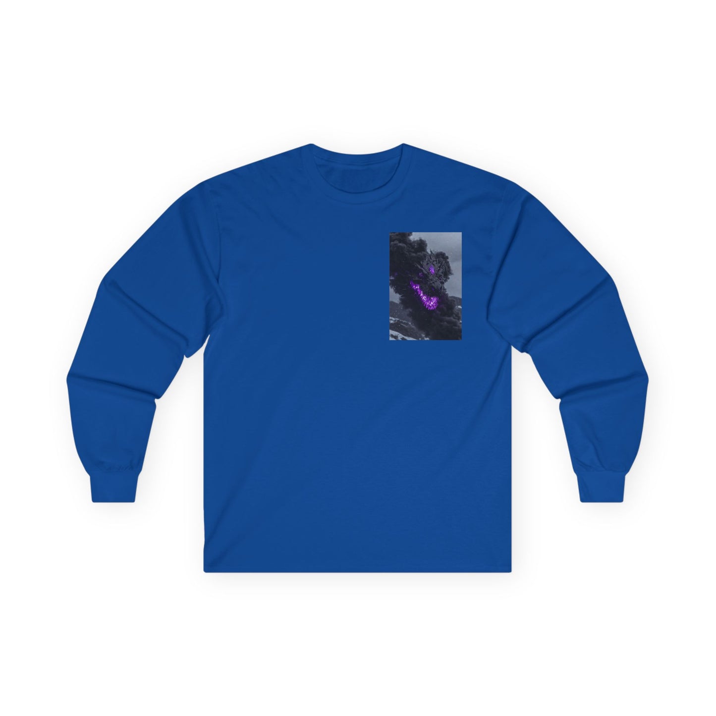Galaxy DRAGON Pocket Long Sleeve Tee — Purple Nebula Chest Design