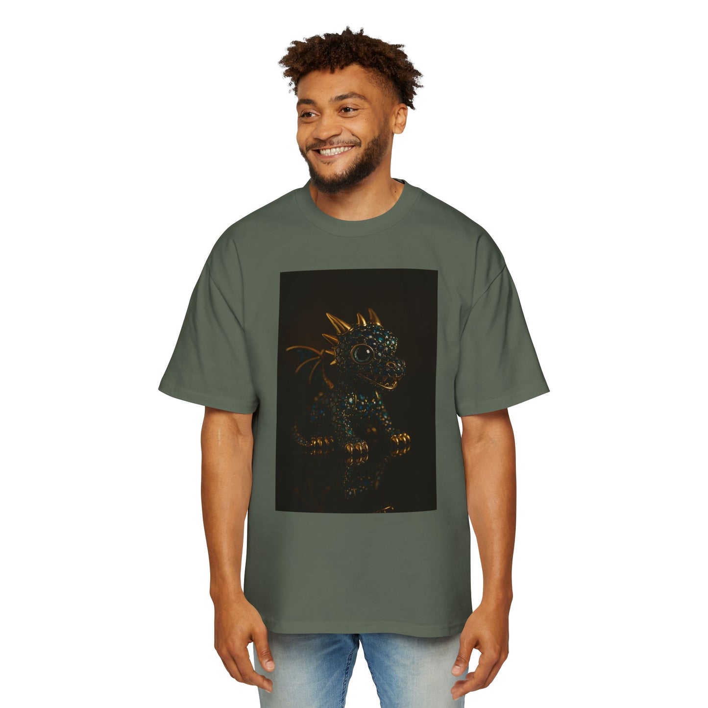 A Dragon Design Oversized Tee, Casual Wear, Graphic Shirt, Gift for Fantasy Lovers, Unique T-Shirt, Perfect for Festivals and Everyday