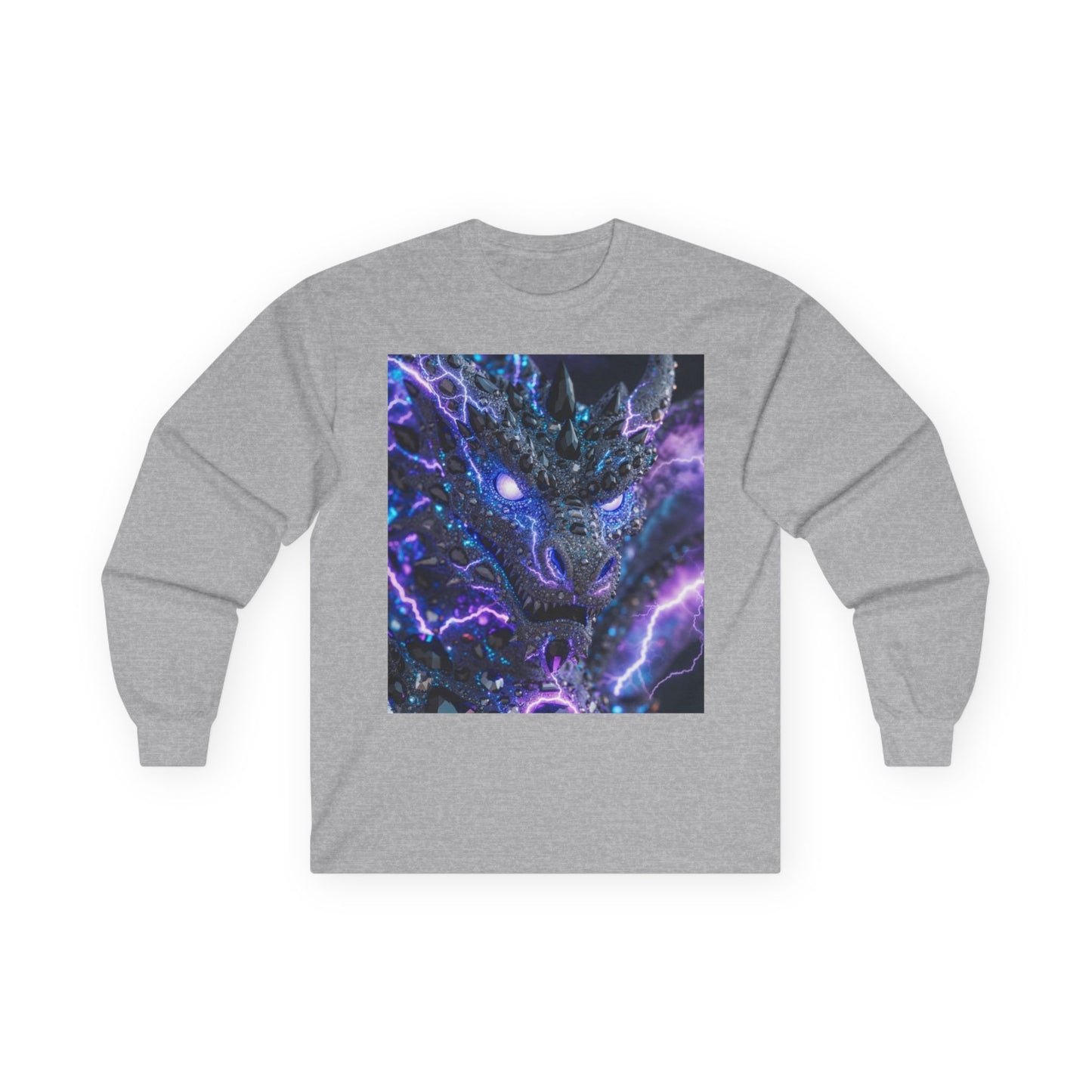 Electric Dragon Long Sleeve Tee — Neon Lightning Fantasy Shirt