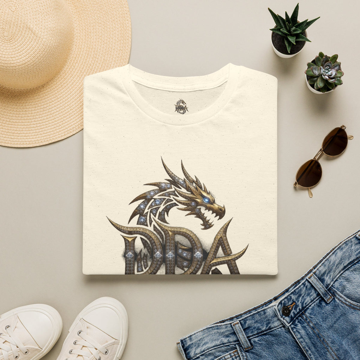 Dragon Logo Pocket T-Shirt — "DDA Divine Dragon Armor" Chest Patch